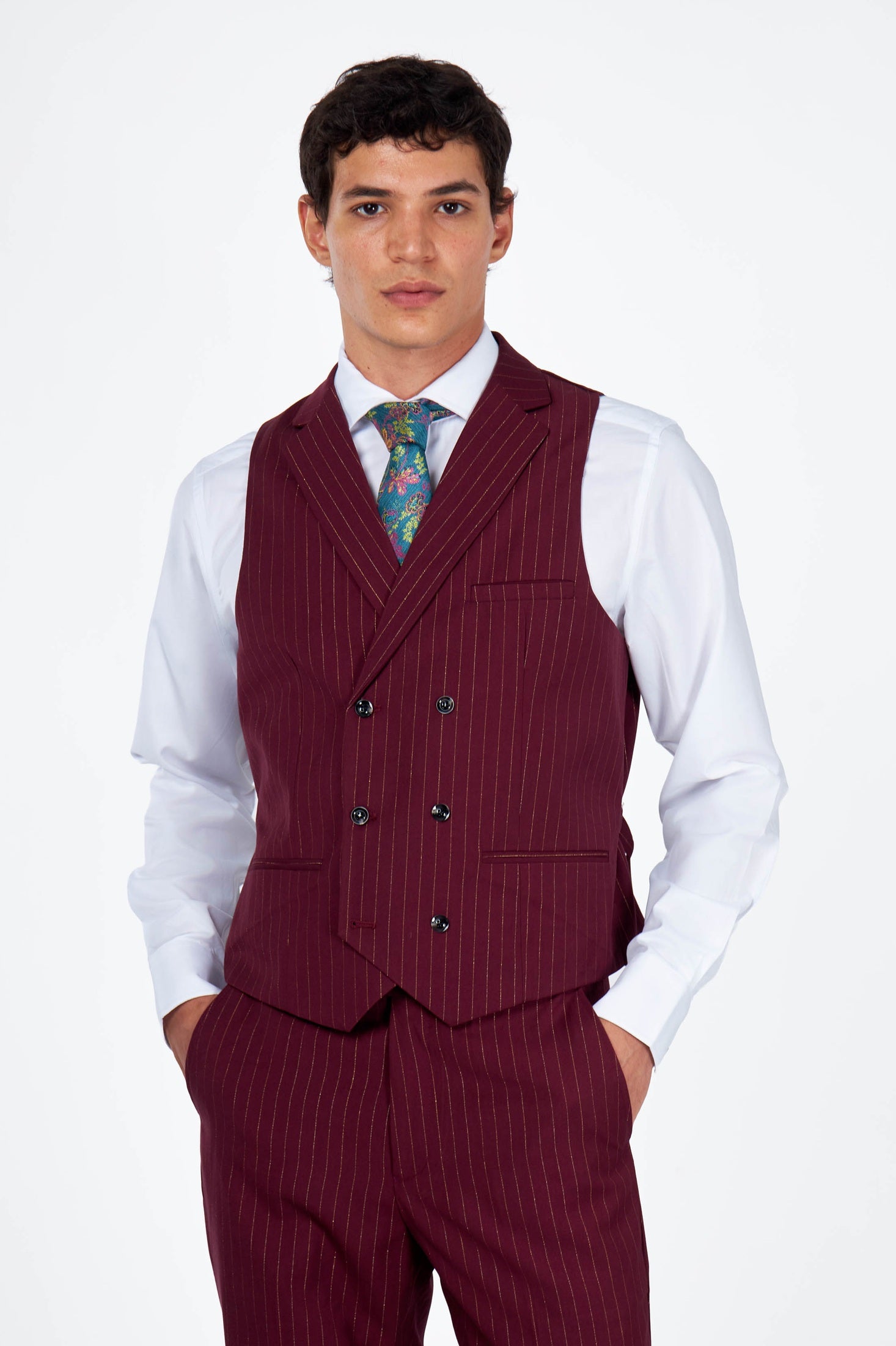 NEIL Pinstripes Suit Tailored Fit