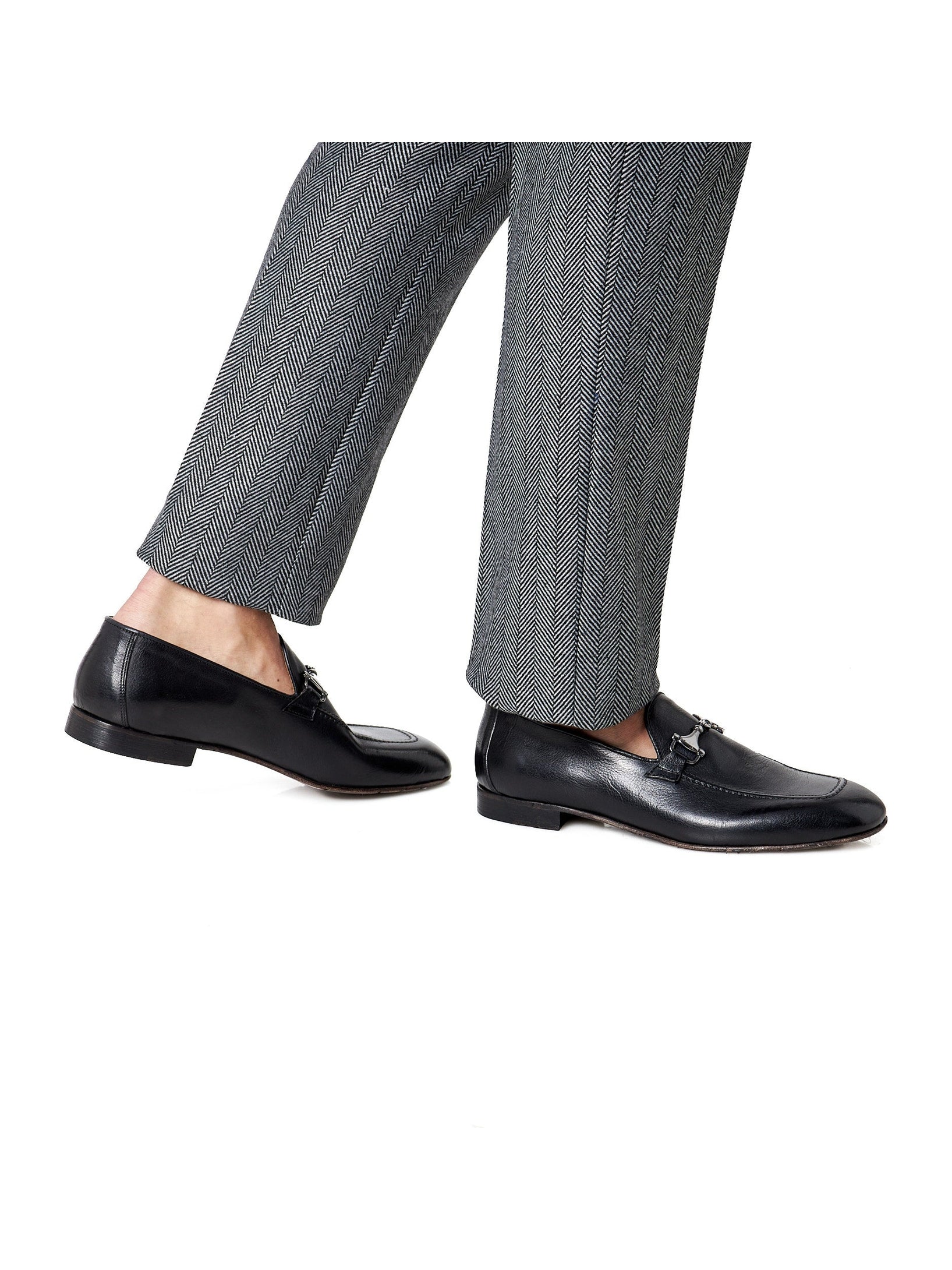 SNAFFLE BIT LOAFER IN BLACK ITALIAN LEATHER