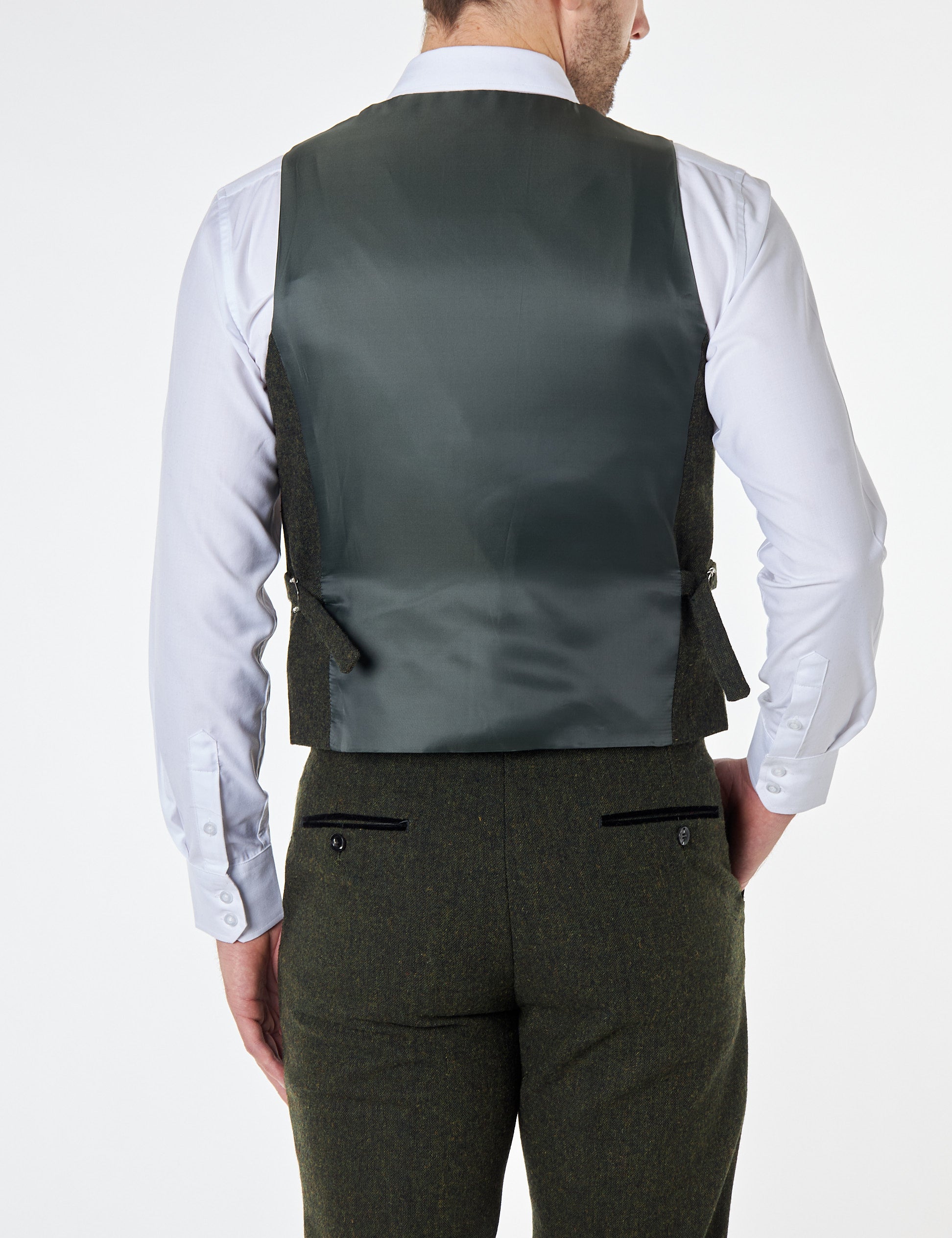 JIM - TWEED GREEN WAISTCOAT