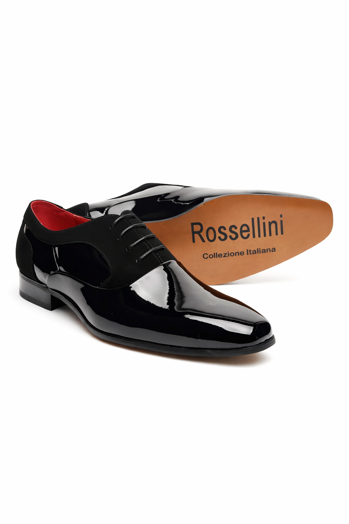 Black Shiny Patent Oxford Dress Shoes