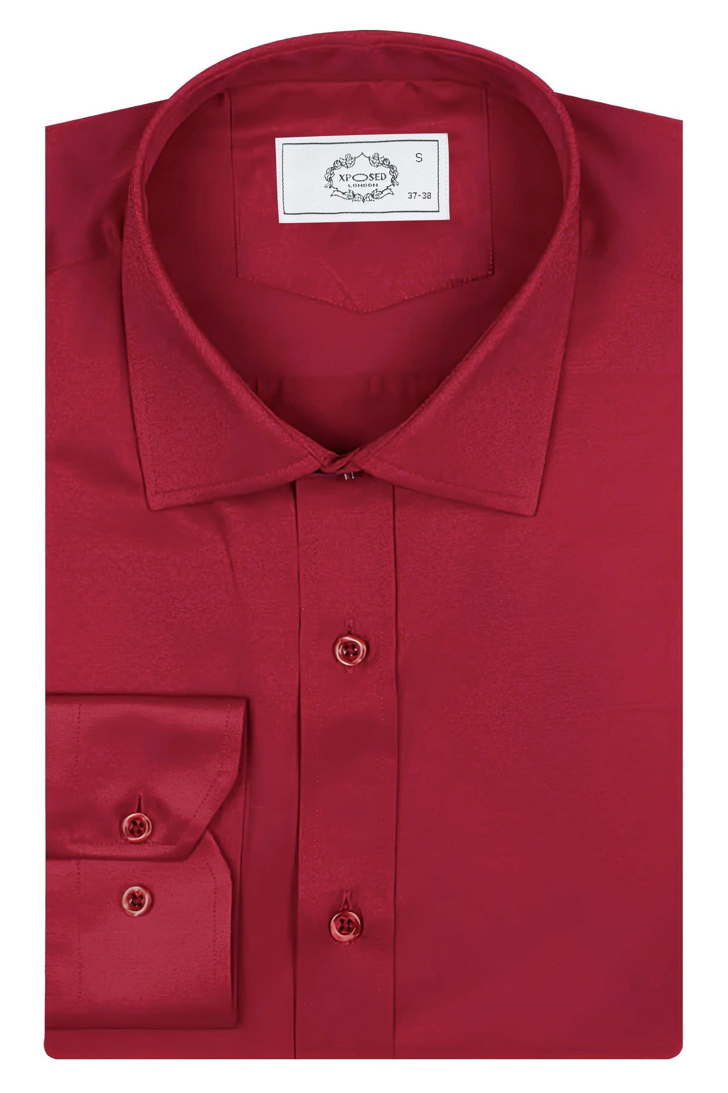 PLAIN MAROON CLASSIC SHIRT - TAILORED FIT – MID COLLAR