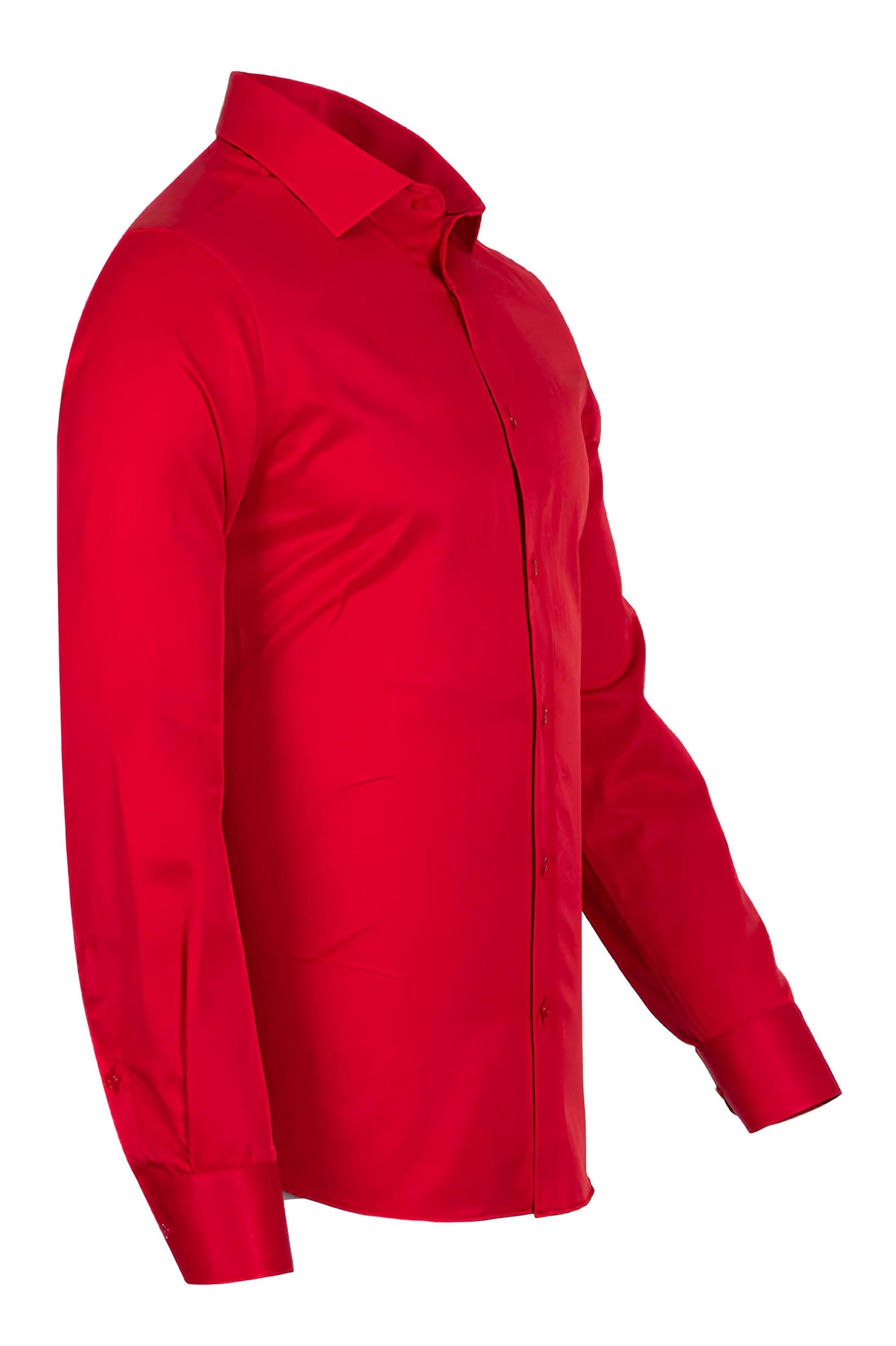 PLAIN RED CLASSIC SHIRT - TAILORED FIT – MID COLLAR