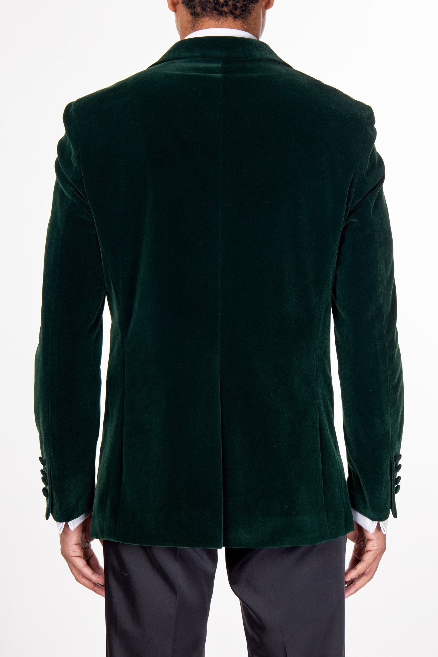 STAN – GREEN VELVET TUXEDO SMOKING JACKET