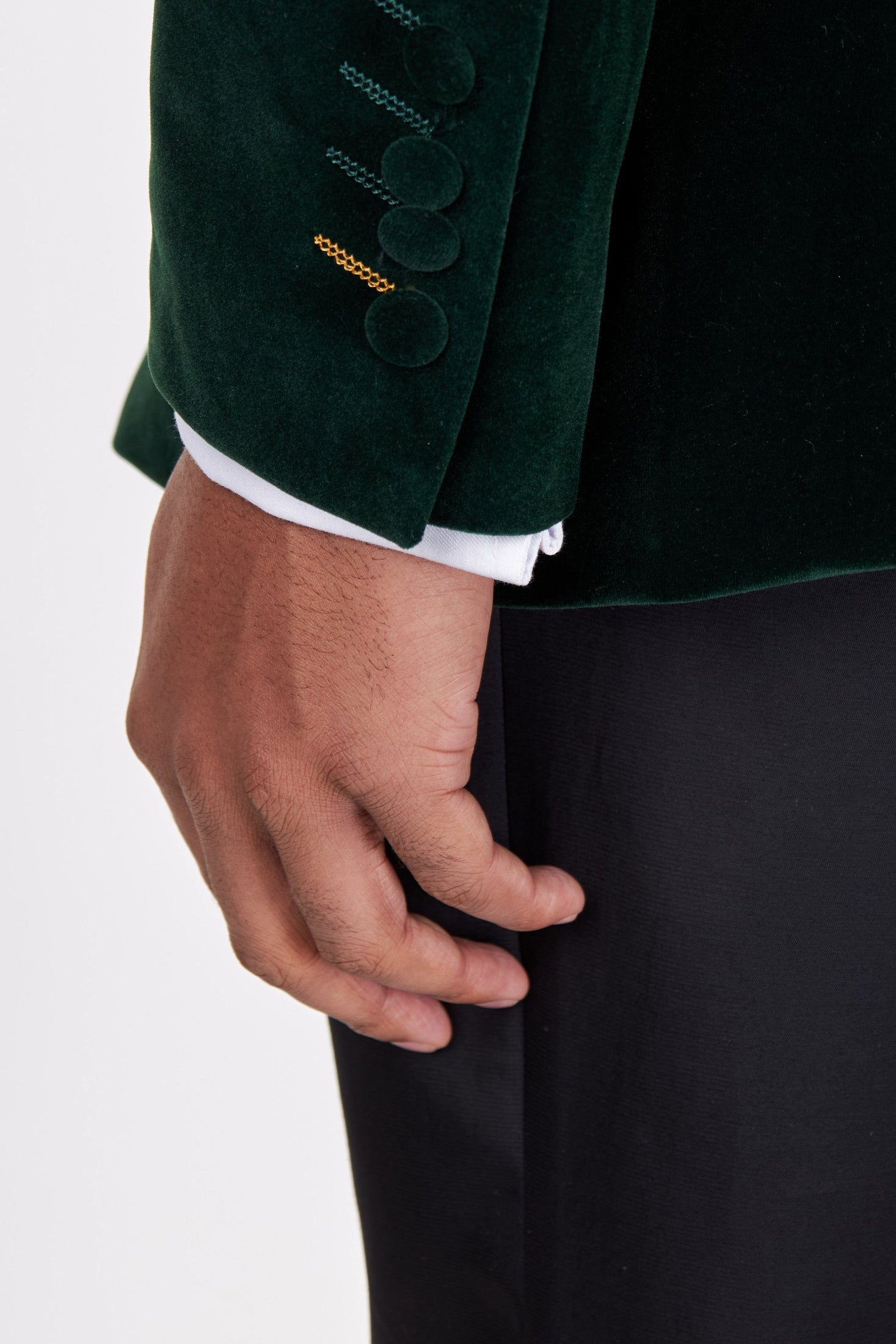STAN – GREEN VELVET TUXEDO SMOKING JACKET