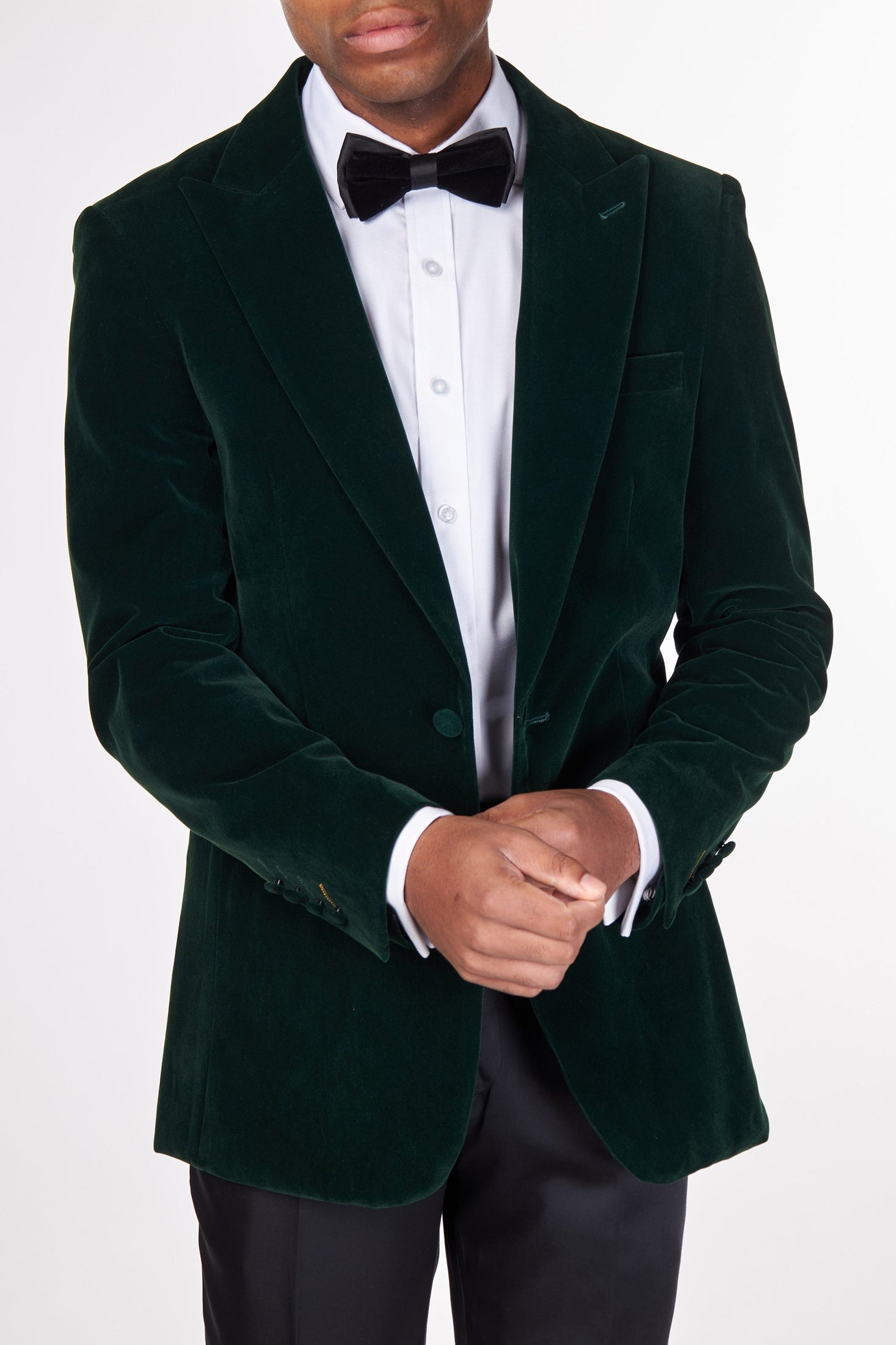 STAN – GREEN VELVET TUXEDO SMOKING JACKET