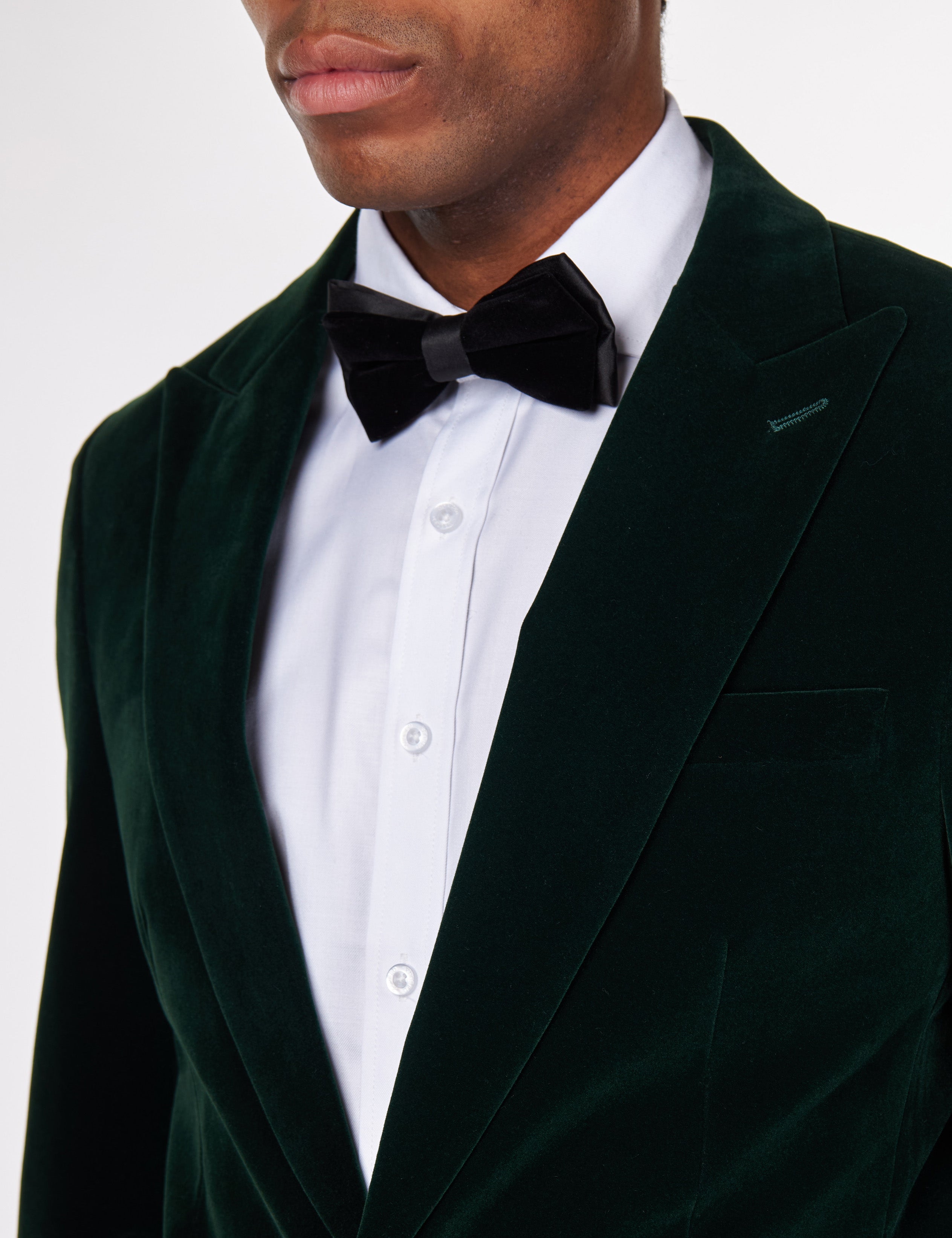 STAN – GREEN VELVET TUXEDO SMOKING JACKET