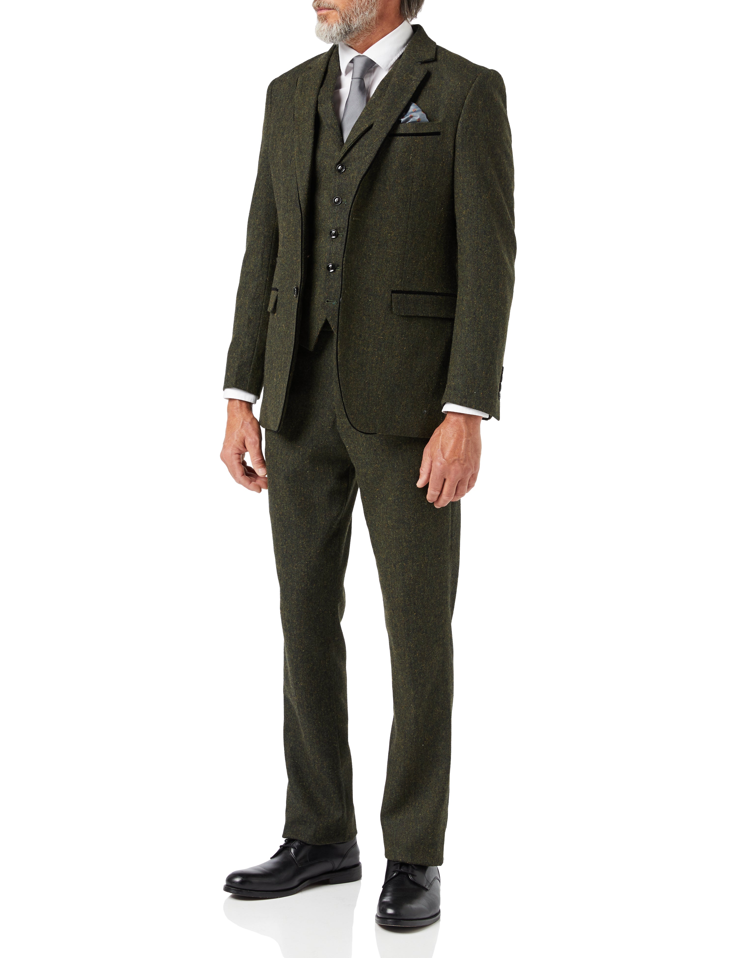 DANE - GREEN TWEED FOR MEN JACKET & WAISTCOAT