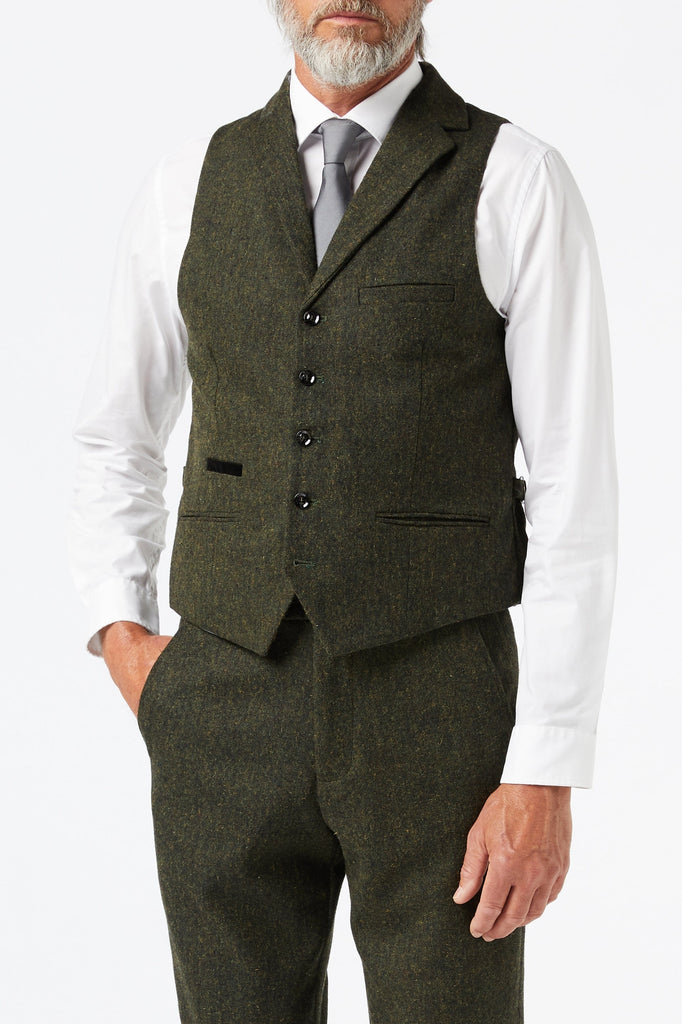 Men's Herringbone Tailored Fit Collar Waistcoat Vintage Retro 1929s Tweed Vest e Men's Herringbone Tailored Fit Collar Waistcoat Vintage Retro 1929s Tweed Vest e