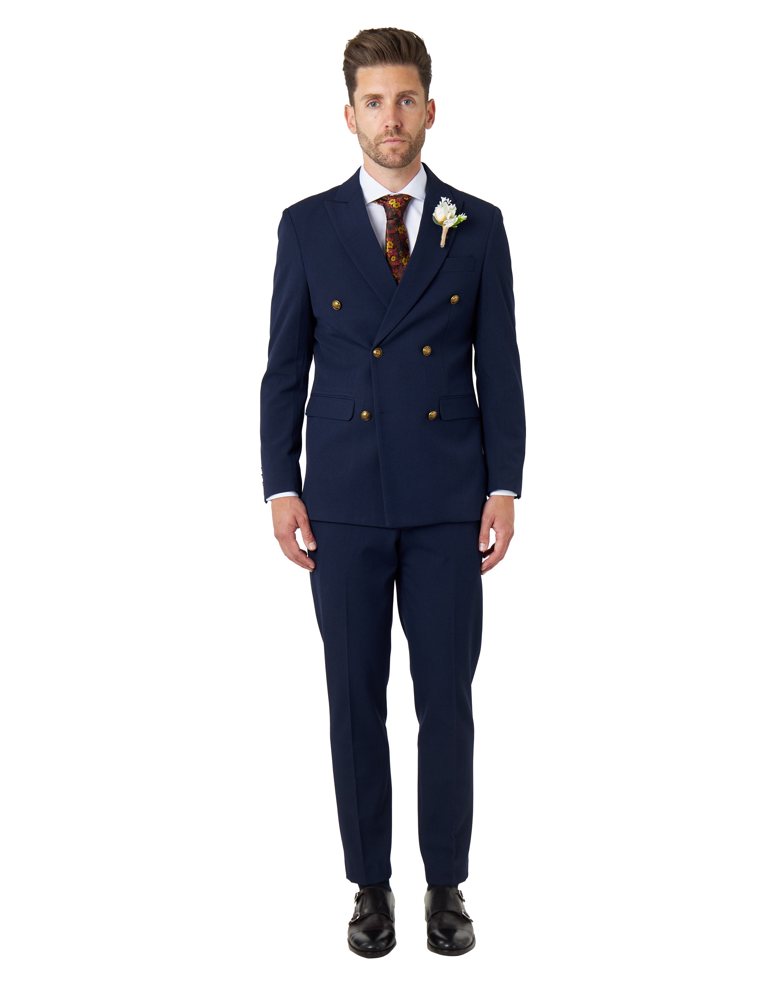 FINLEY Prince of Wales Checks Double Breasted Suit