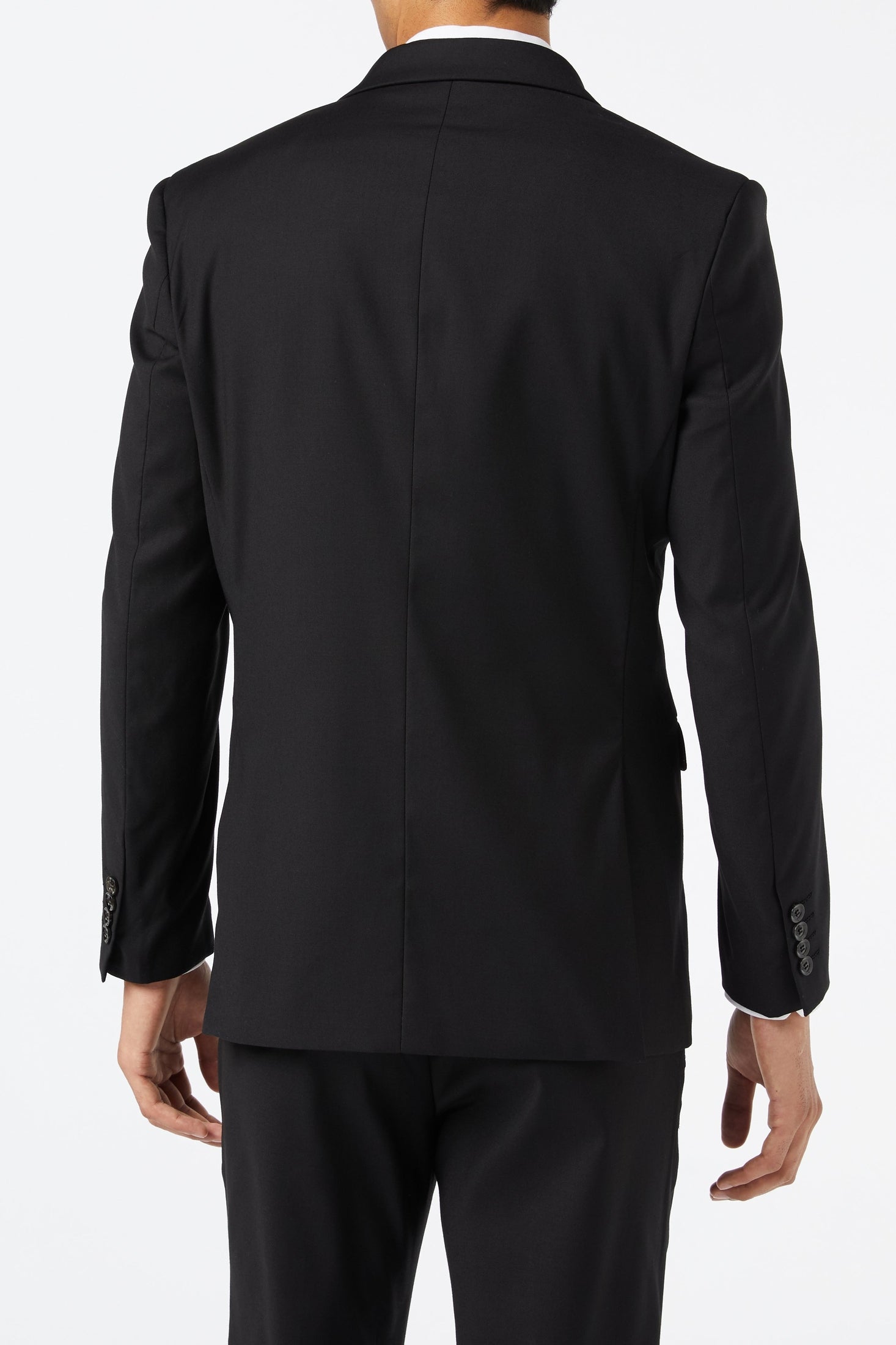 GRAHAM - BLACK SINGLE BREASTED JACKET & WAISTCOAT