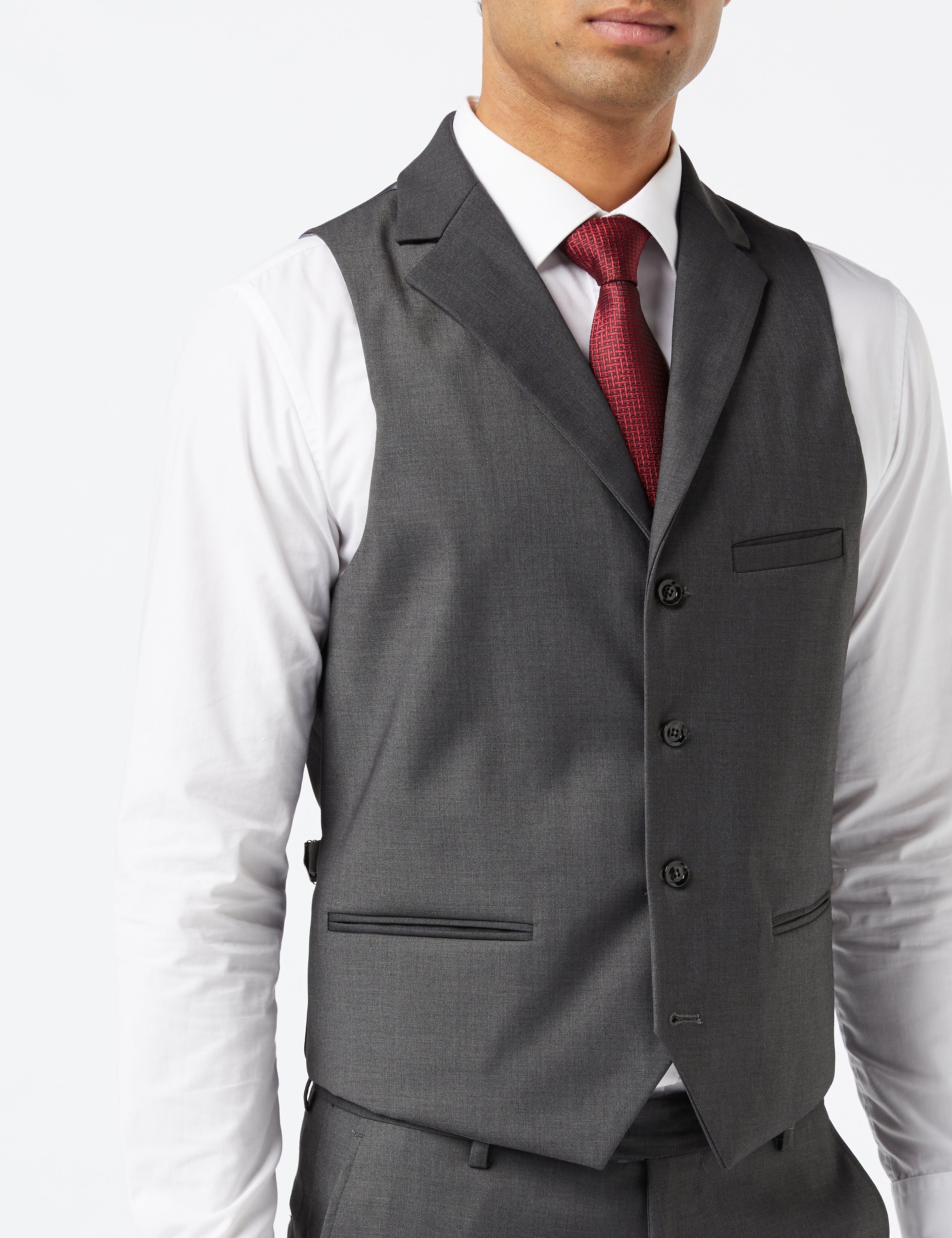 GRAHAM - CHARCOAL BUSINESS SUIT JACKET & WAISTCOAT