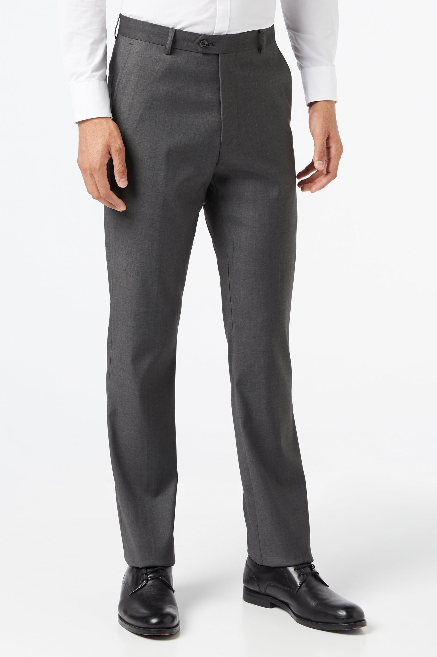 GRAHAM - CHARCOAL PLAIN TROUSERS