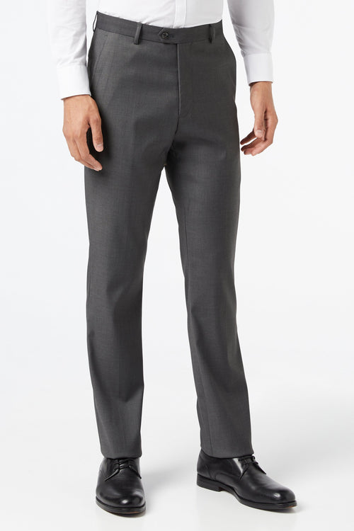 GRAHAM - CHARCOAL PLAIN TROUSERS
