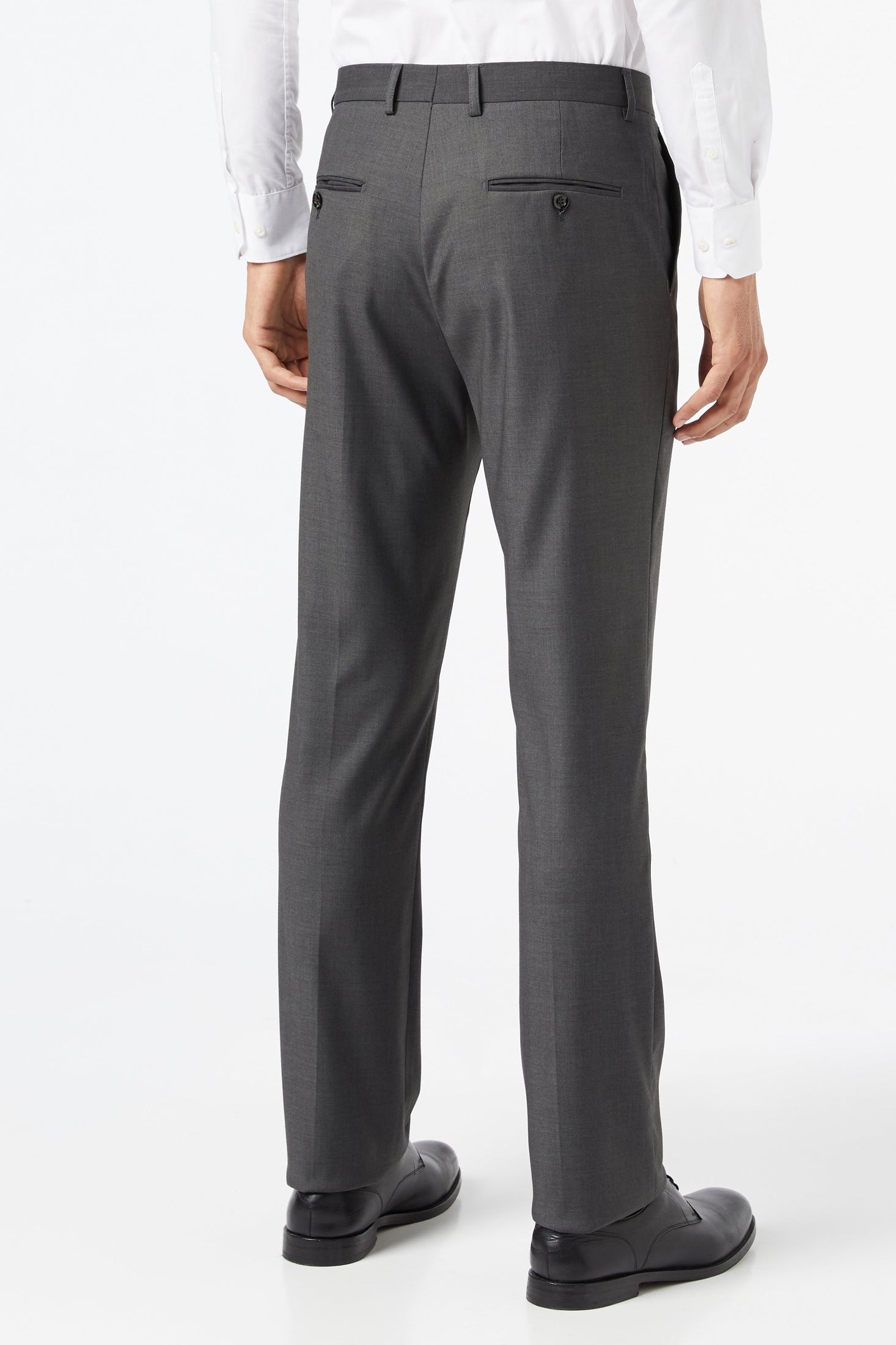 GRAHAM - CHARCOAL PLAIN TROUSERS
