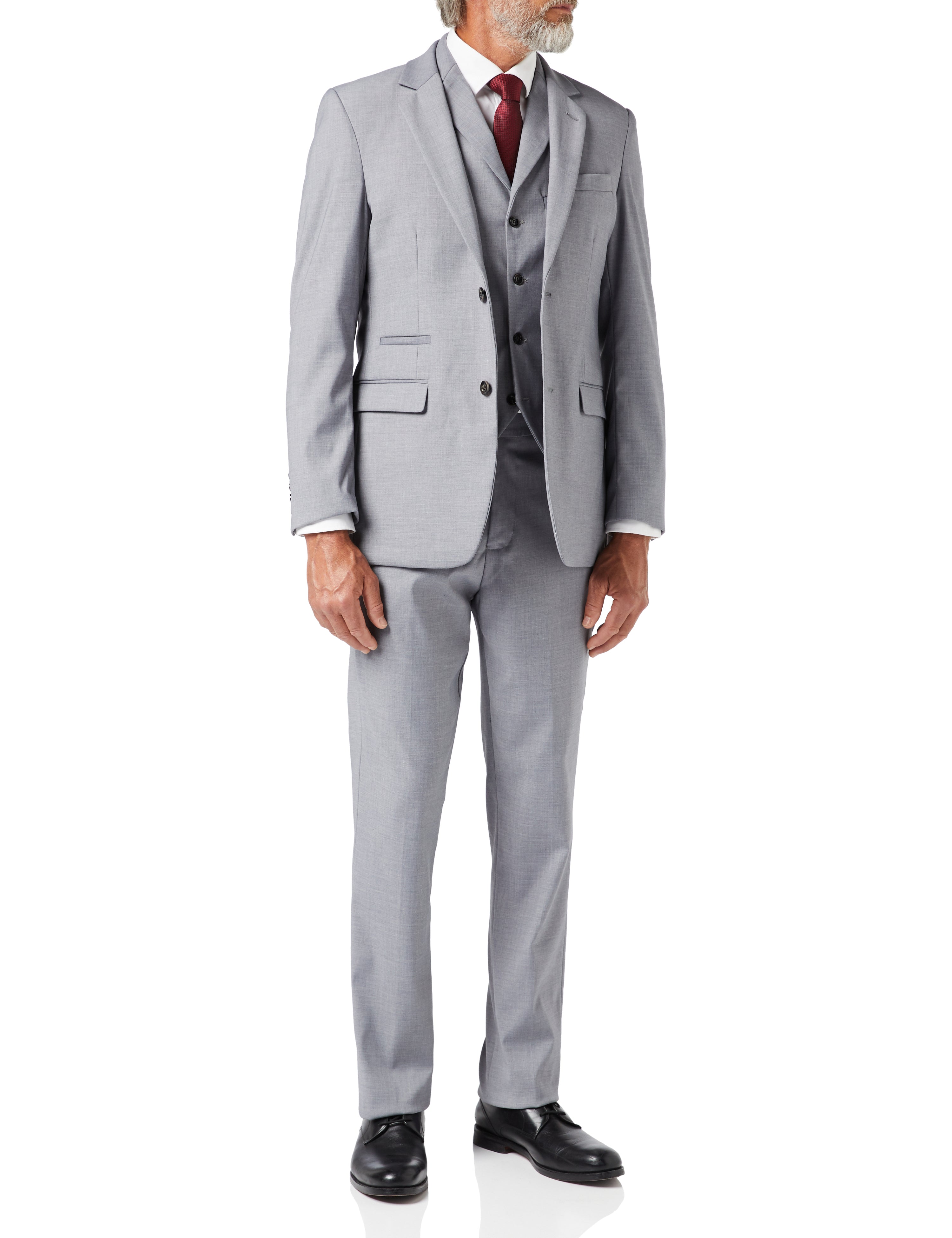 GRAHAM - GREY BUSINESS SUIT JACKET & WAISTCOAT