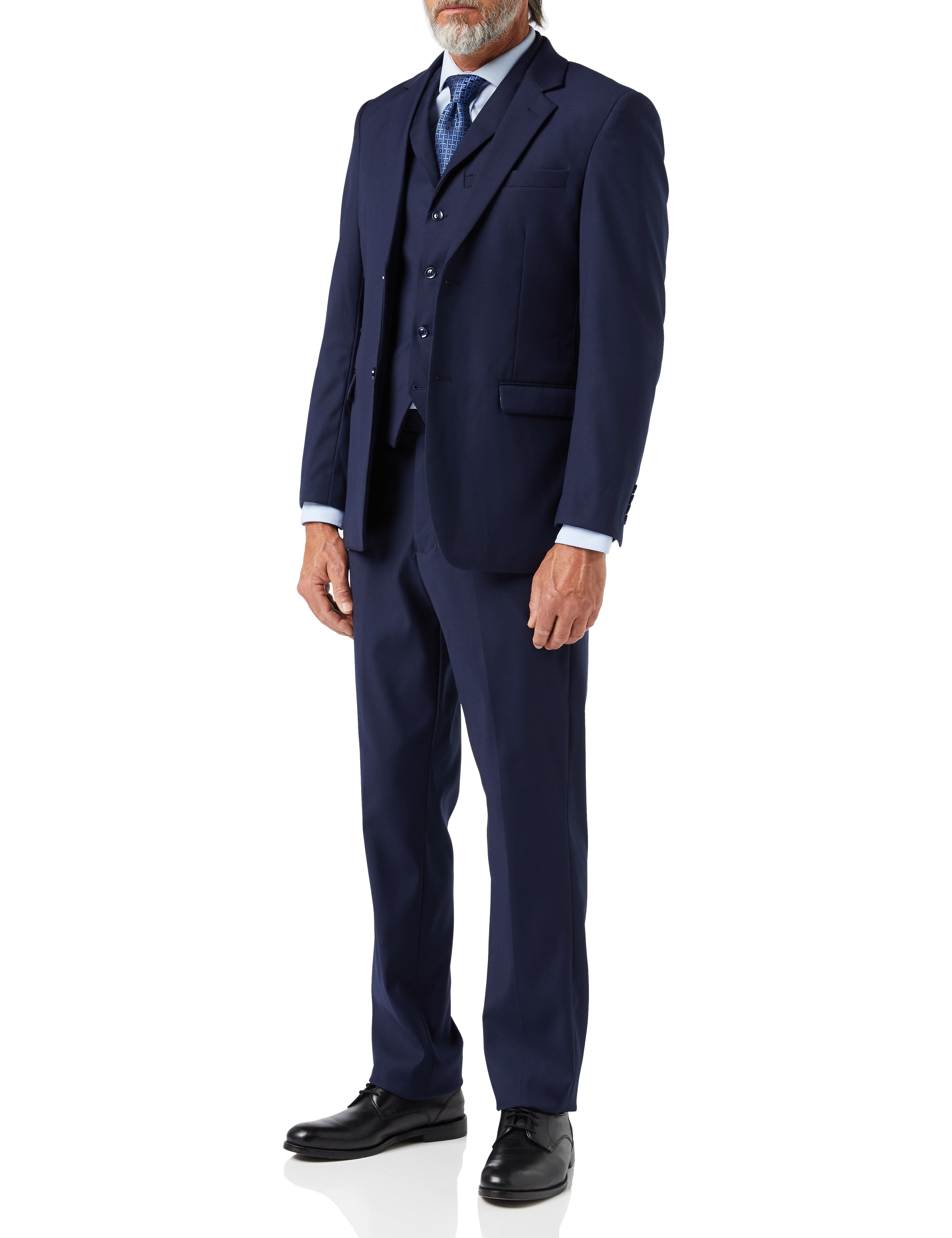 GRAHAM – EINREIHIGE JACKE UND WESTE IN MARINEBLAU
