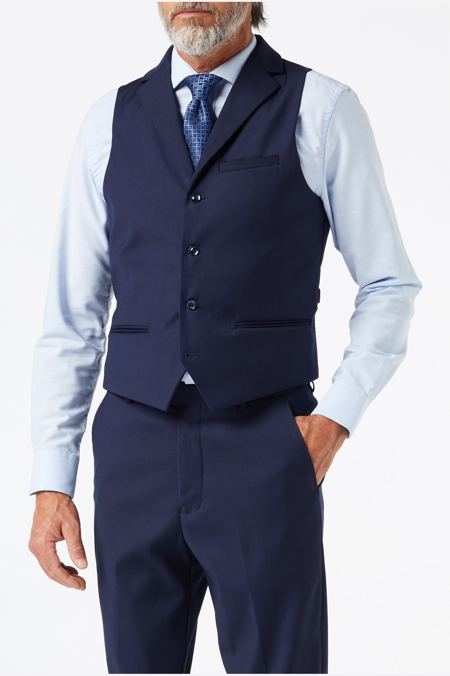 GRAHAM - NAVY SINGLE BREASTED JACKET & WAISTCOAT