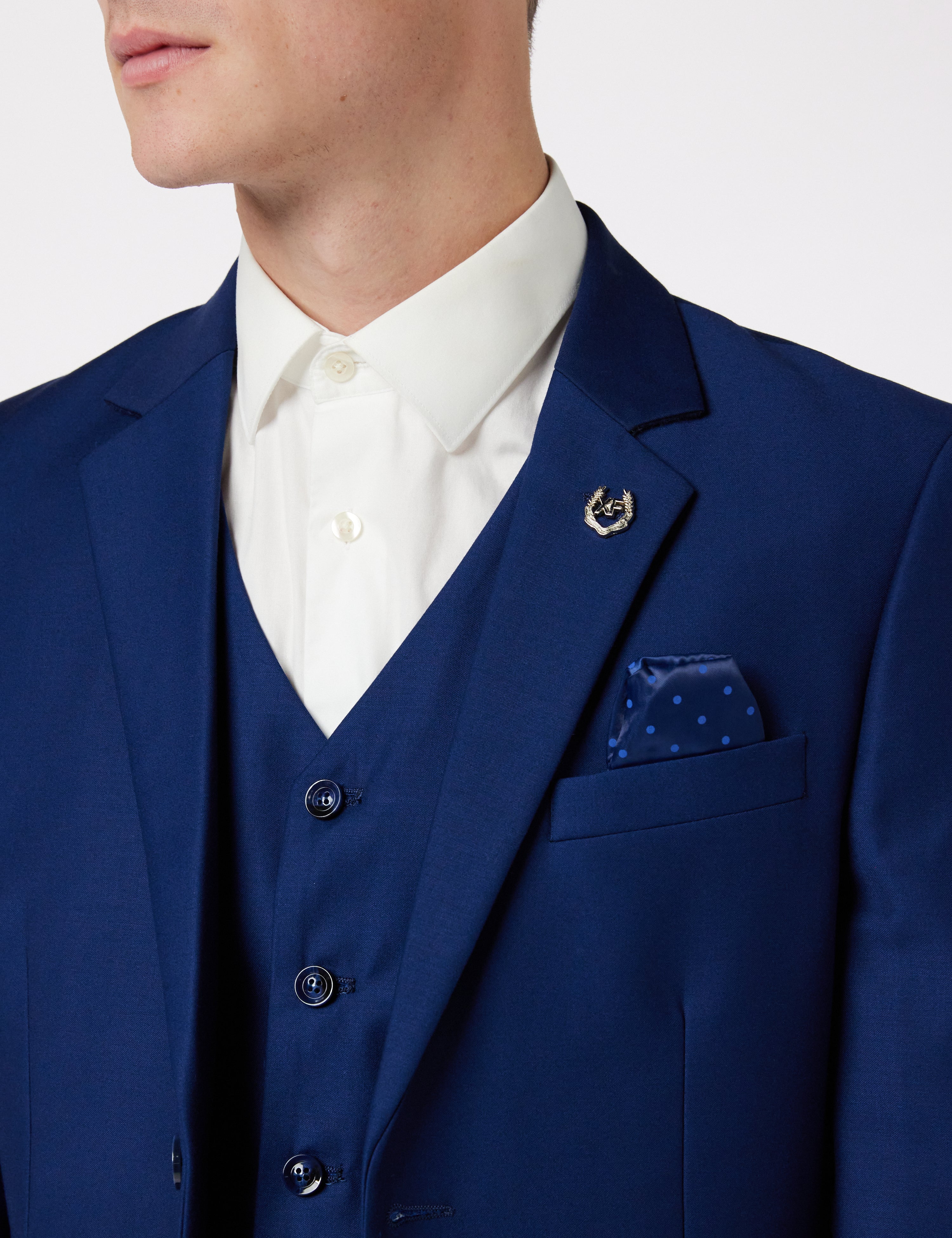 JROSS - NAVY FORMAL SUIT JACKET & WAISTCOAT