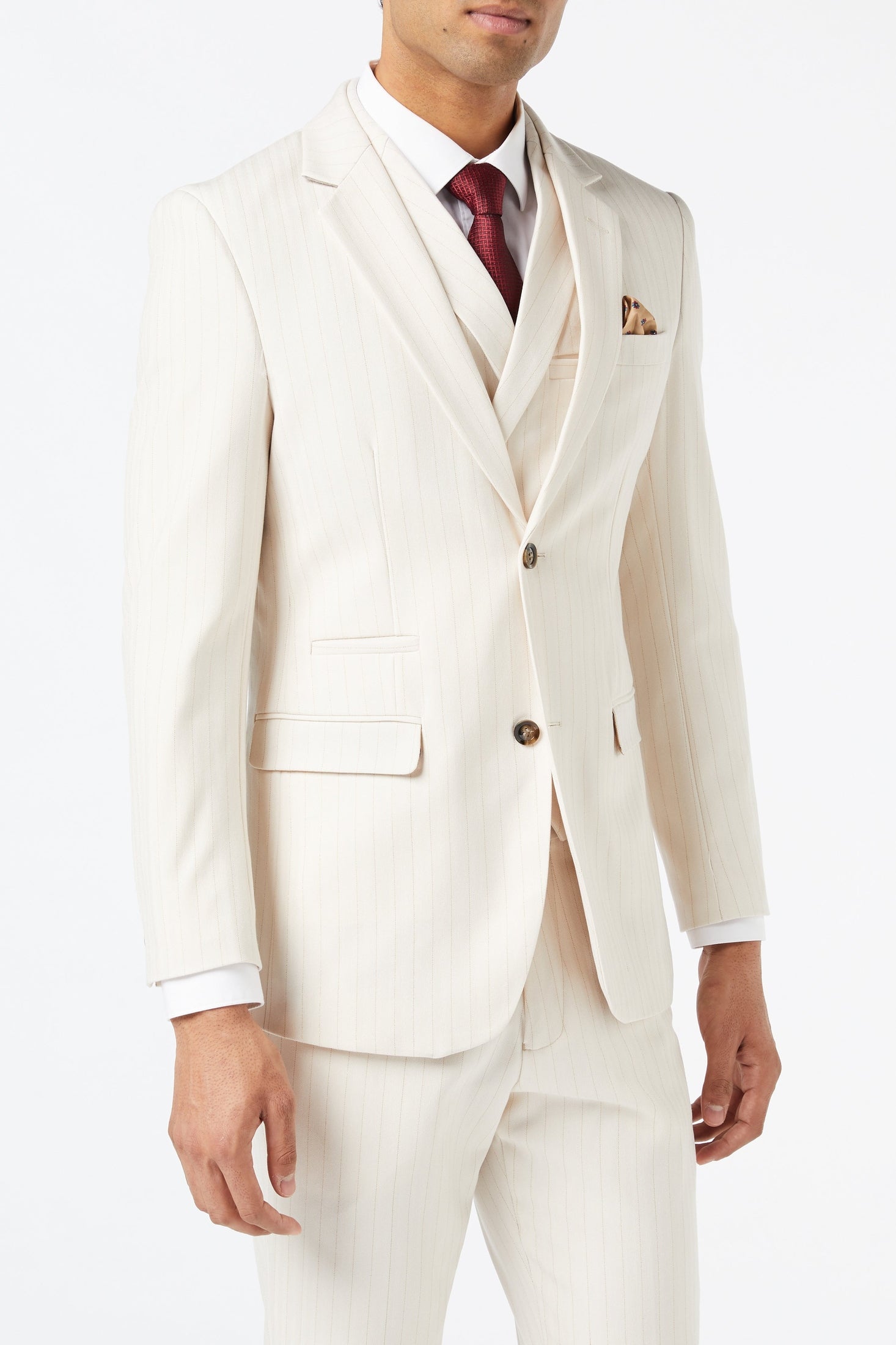 NEIL - 3 Piece Pinstripe Wedding Suit