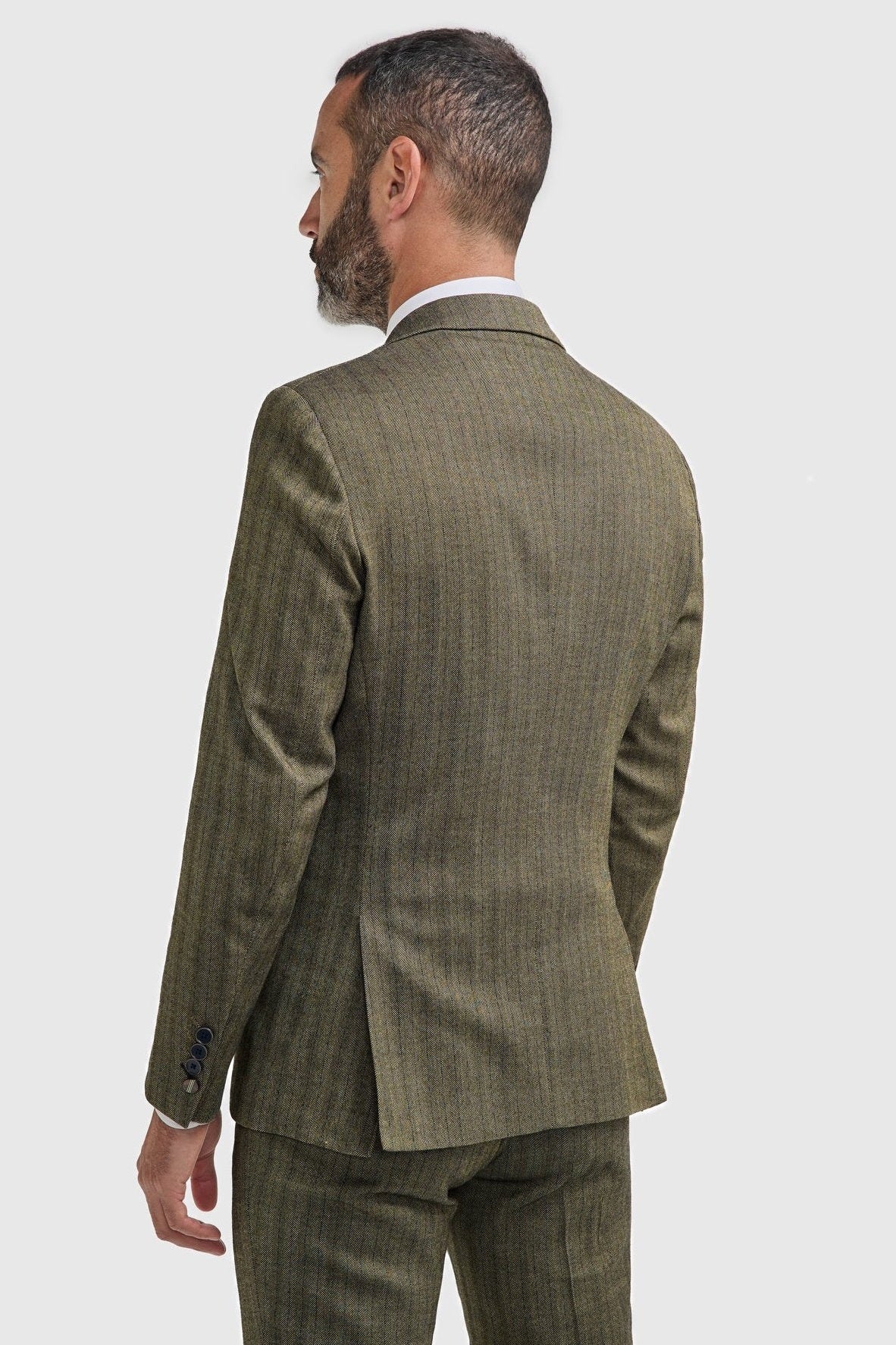 Cavani Men’s Damon Sage Herringbone Tweed 3-Piece Suit