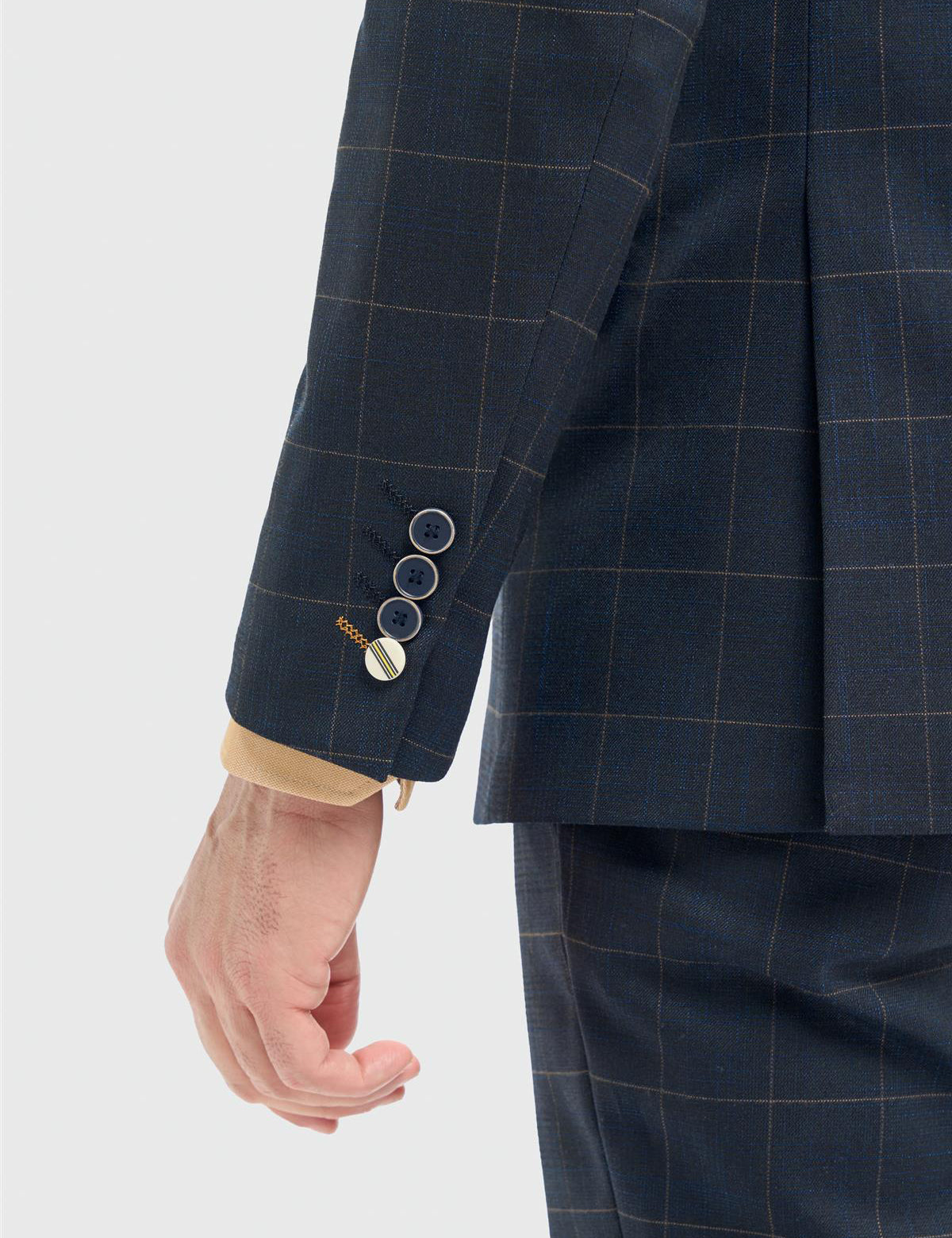 Cavani – Torino Grid Check Navy 3 Piece Suit