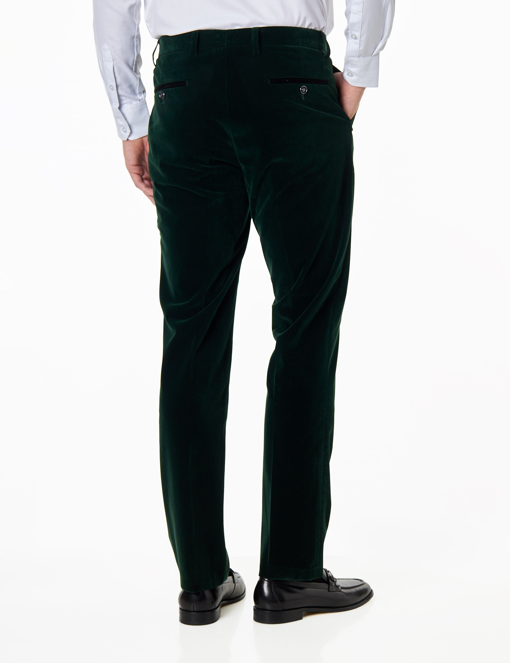 KAK - Pantalon Velours Doux Vert Dîner Homme