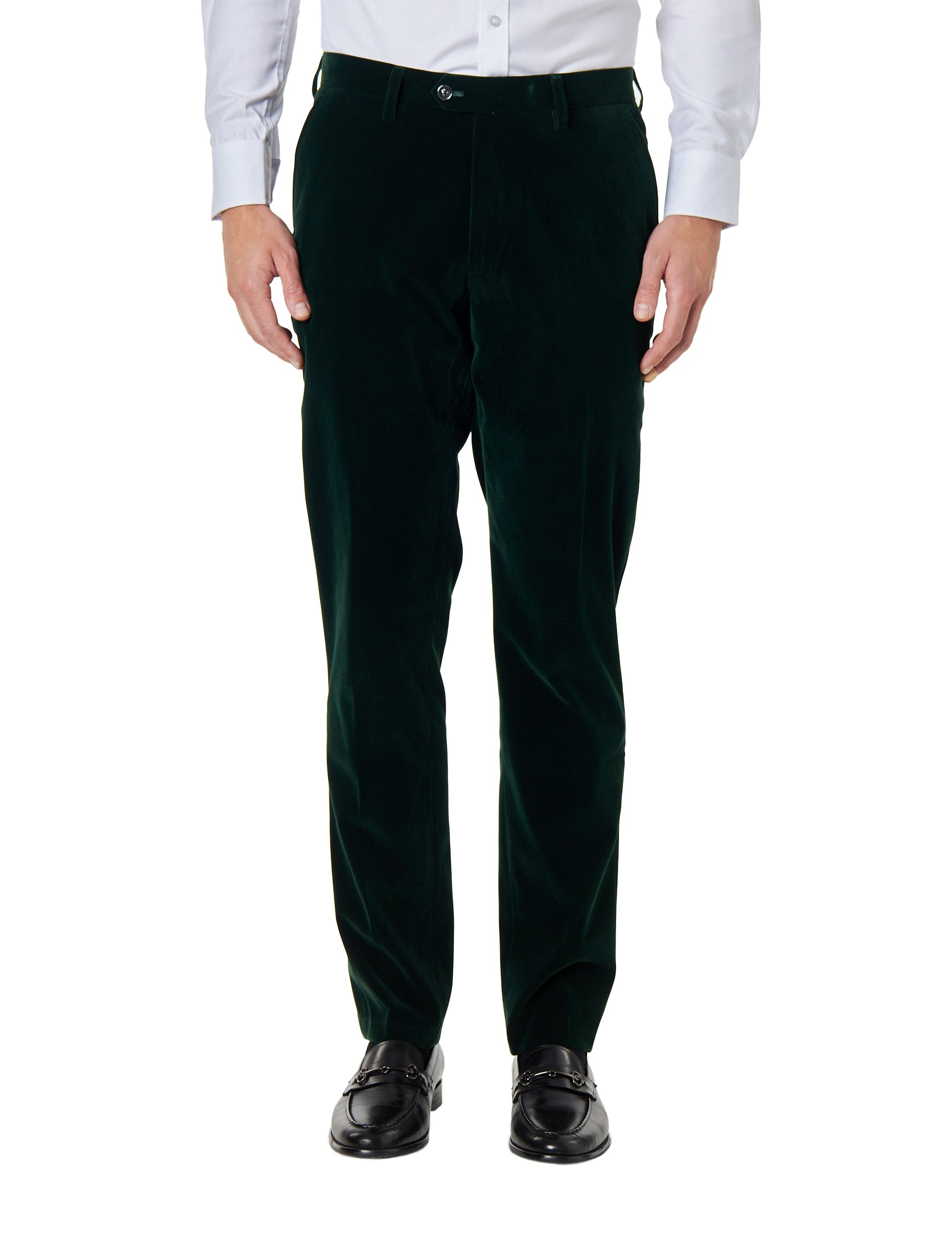 KAK - Pantalon Velours Doux Vert Dîner Homme