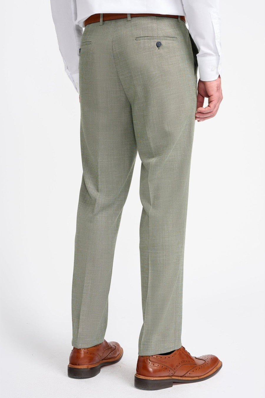 Slim Fit 2 Piece Stretch Fabric Suit Sage Green SDB-1 main image 1