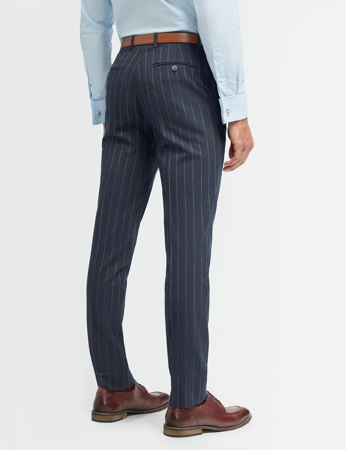 CAVANI INVINCIBLE – NAVY PINSTRIPE SUIT TROUSERS