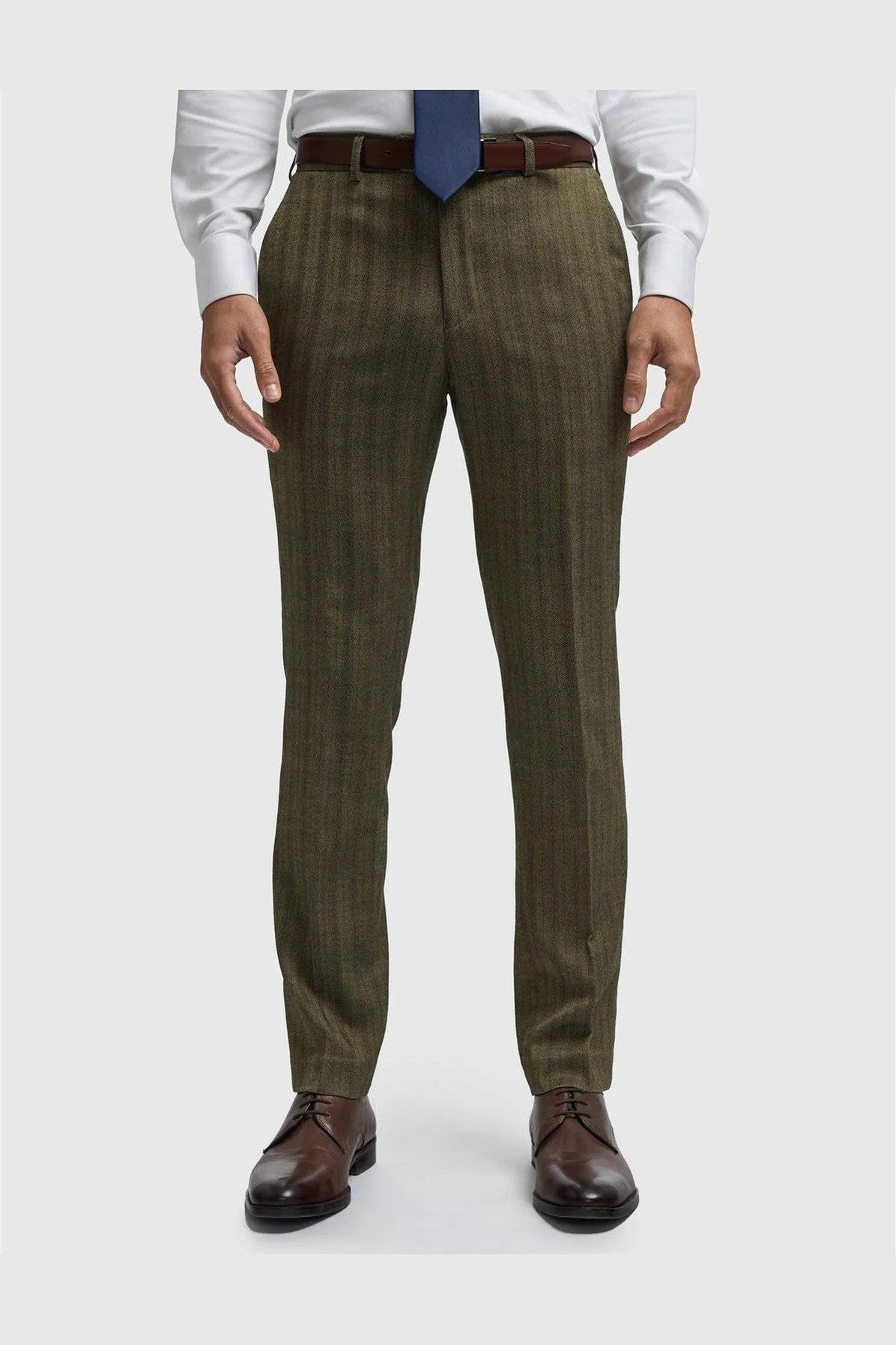 Cavani Men’s Damon Sage Herringbone Tweed 3-Piece Suit