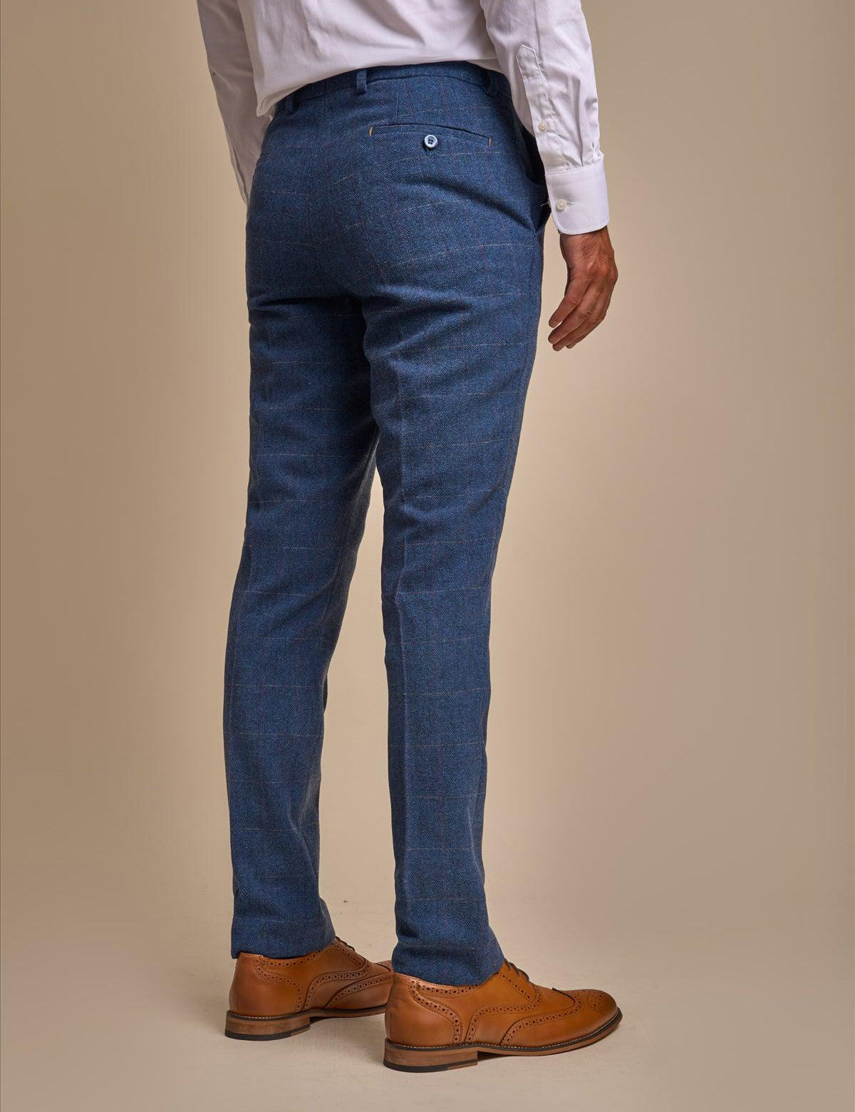 CARNEGI BLUE TWEED TROUSERS