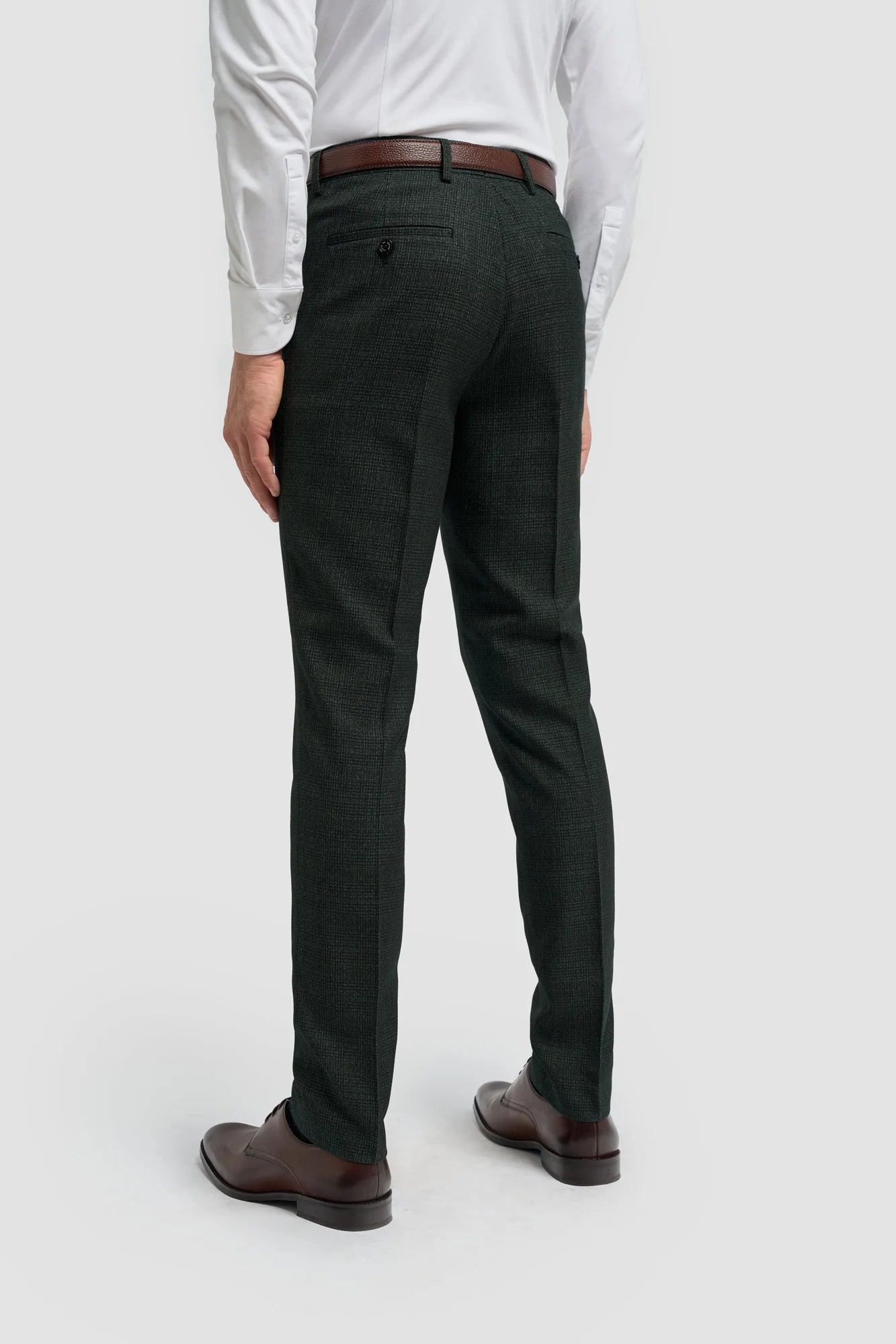 CARIDI SLIM FIT OLIVE TROUSERS