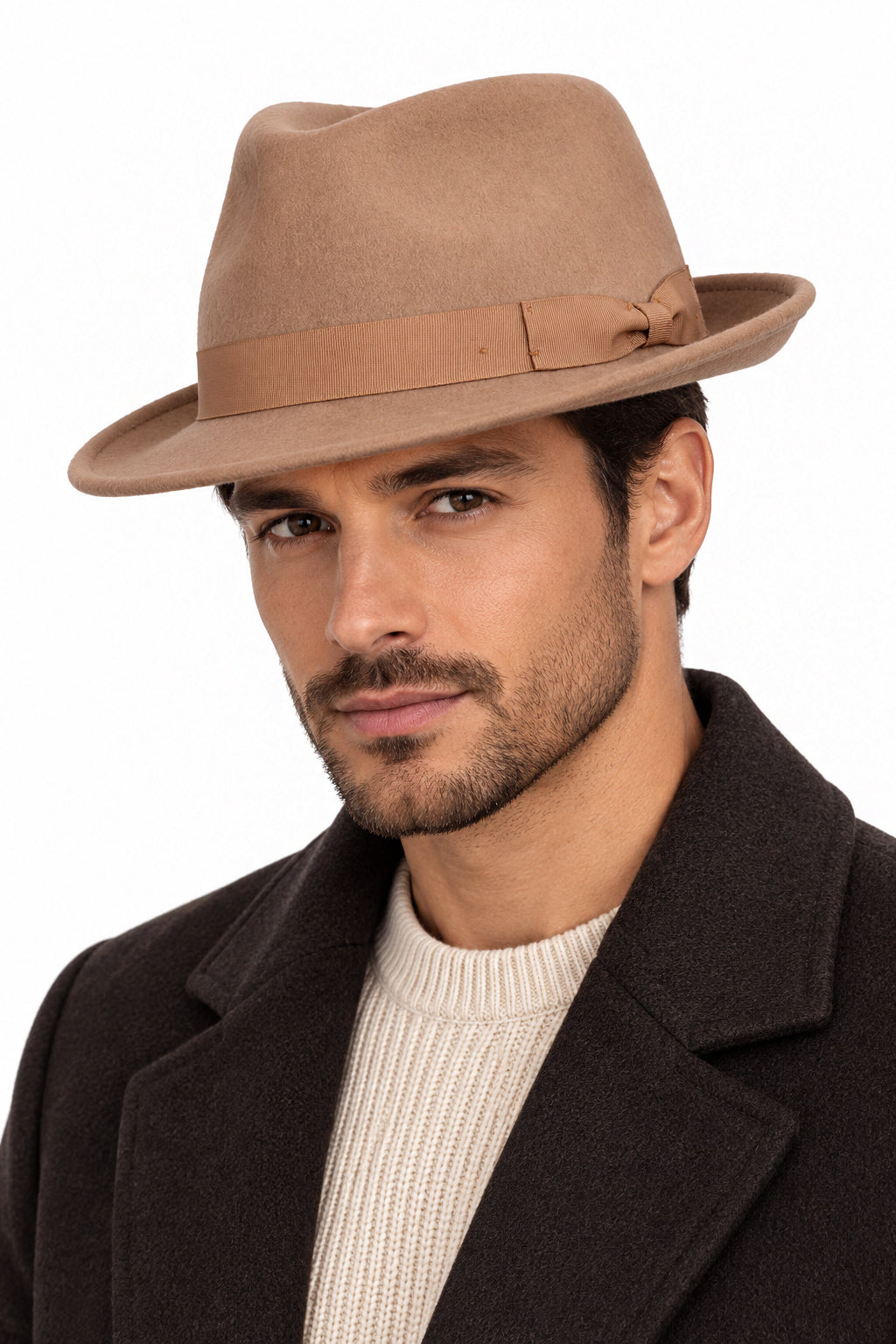 Trilby Wool Felt Hat In Tan