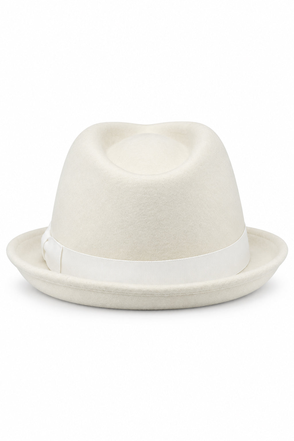 Trilby Wool Felt Hat In White