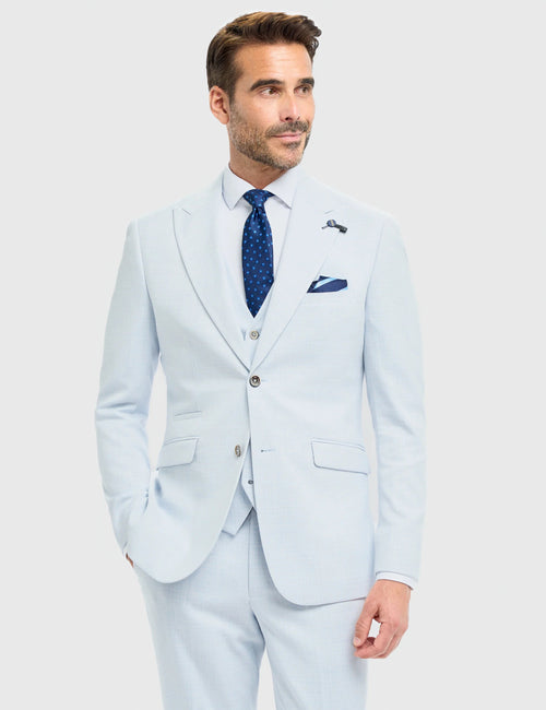 Cavani – Tropez Tailored Suit Blazer in Sky Blue