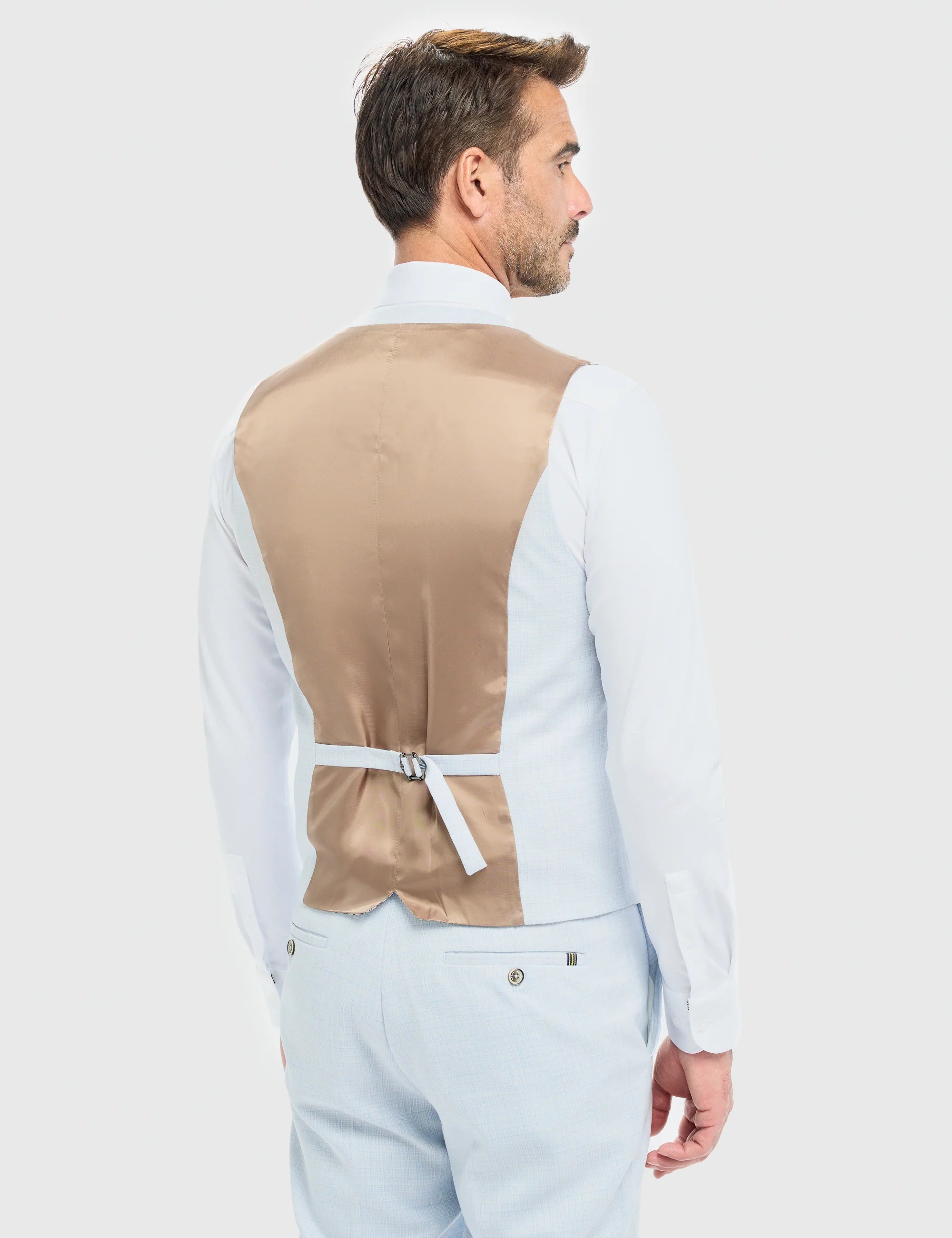 Cavani – Tropez Tailored 3 Piece Suit in Sky Blue