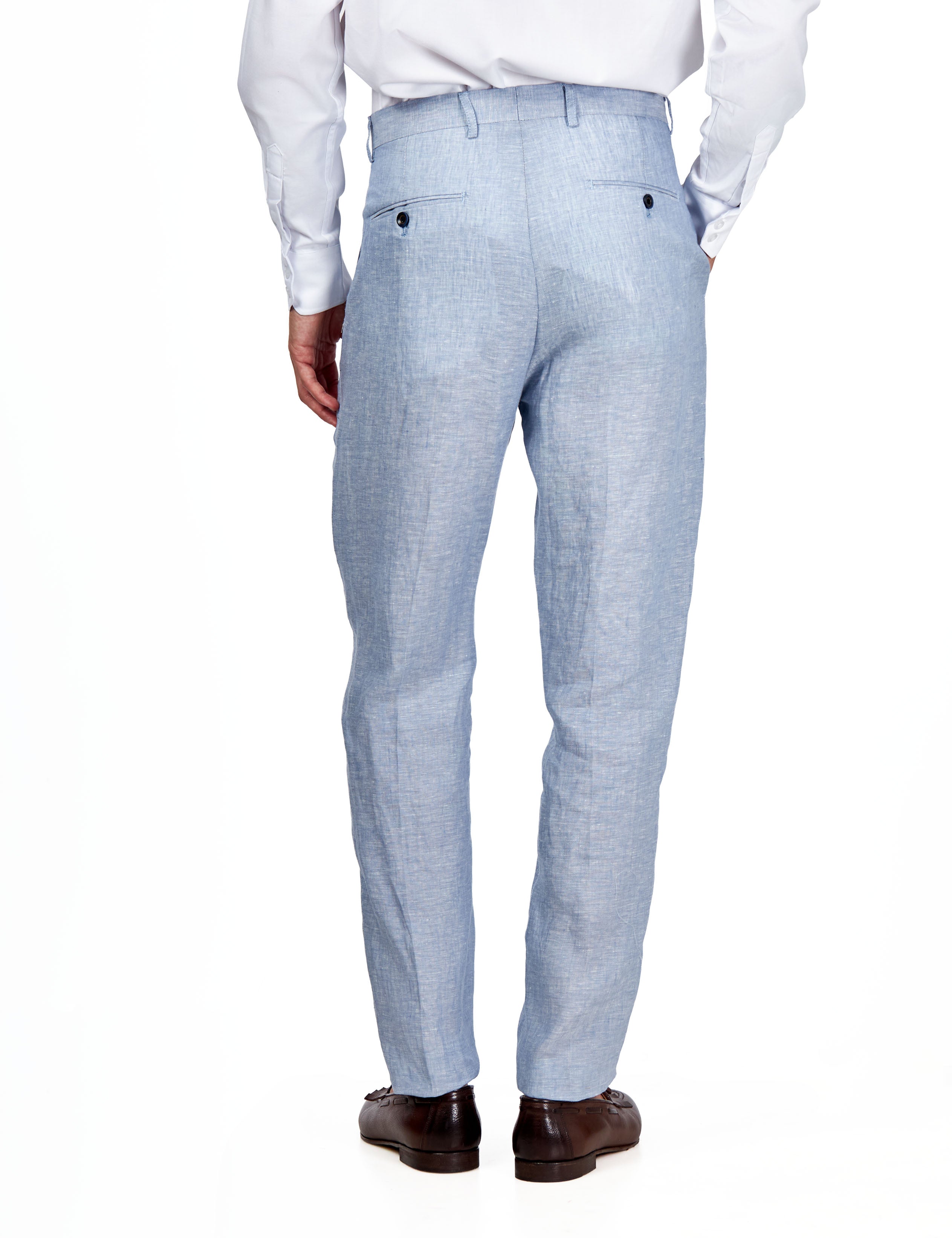 Lewis Light Blue Tailored Fit Pure Linen Summer Suit