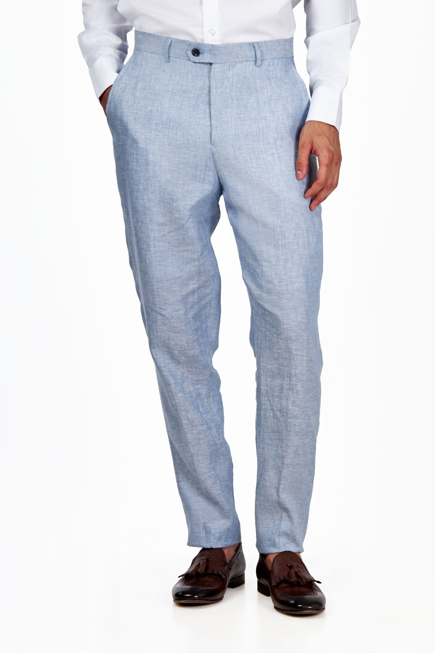 Men s Tailored Fit Light Blue Linen Suit Trousers Lewis Summer Men s Tailored Fit Light Blue Linen Suit Trousers Lewis Summer