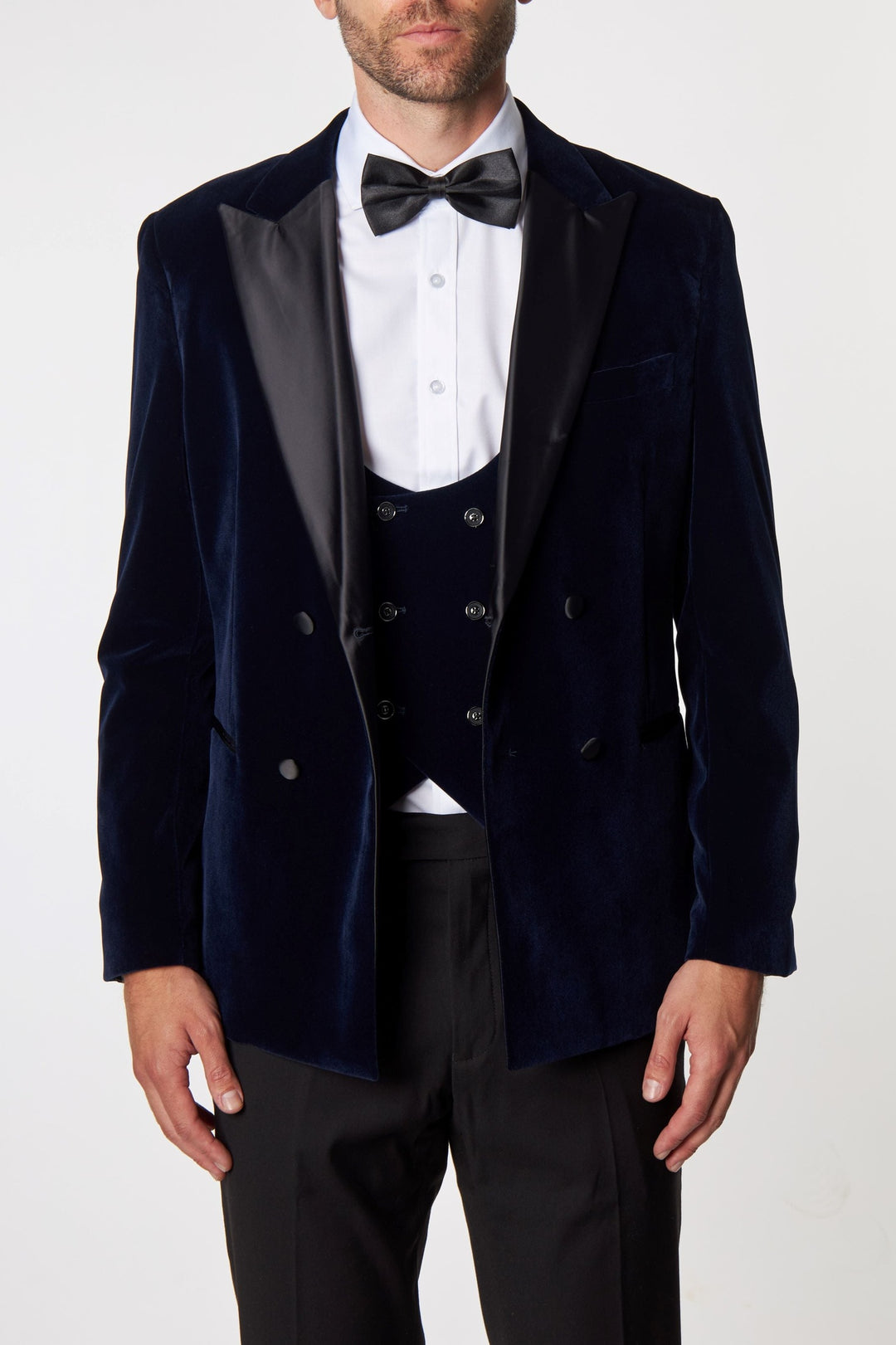Max Navy Single Breasted Waistcoat