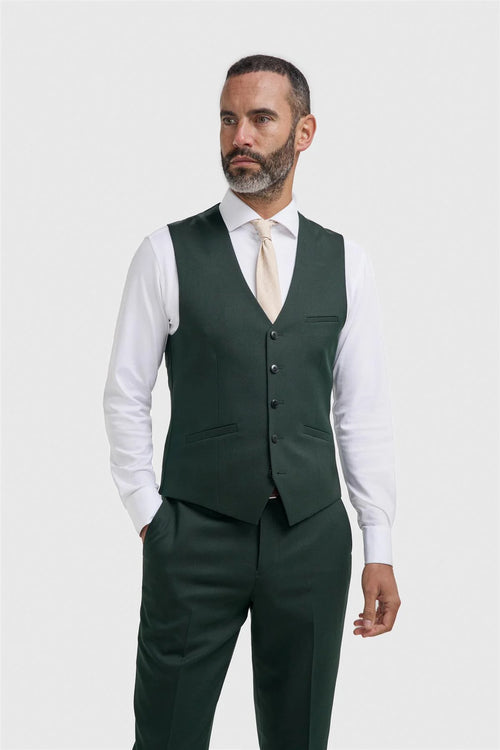 Cavani – Malibu Forest Green Waistcoat