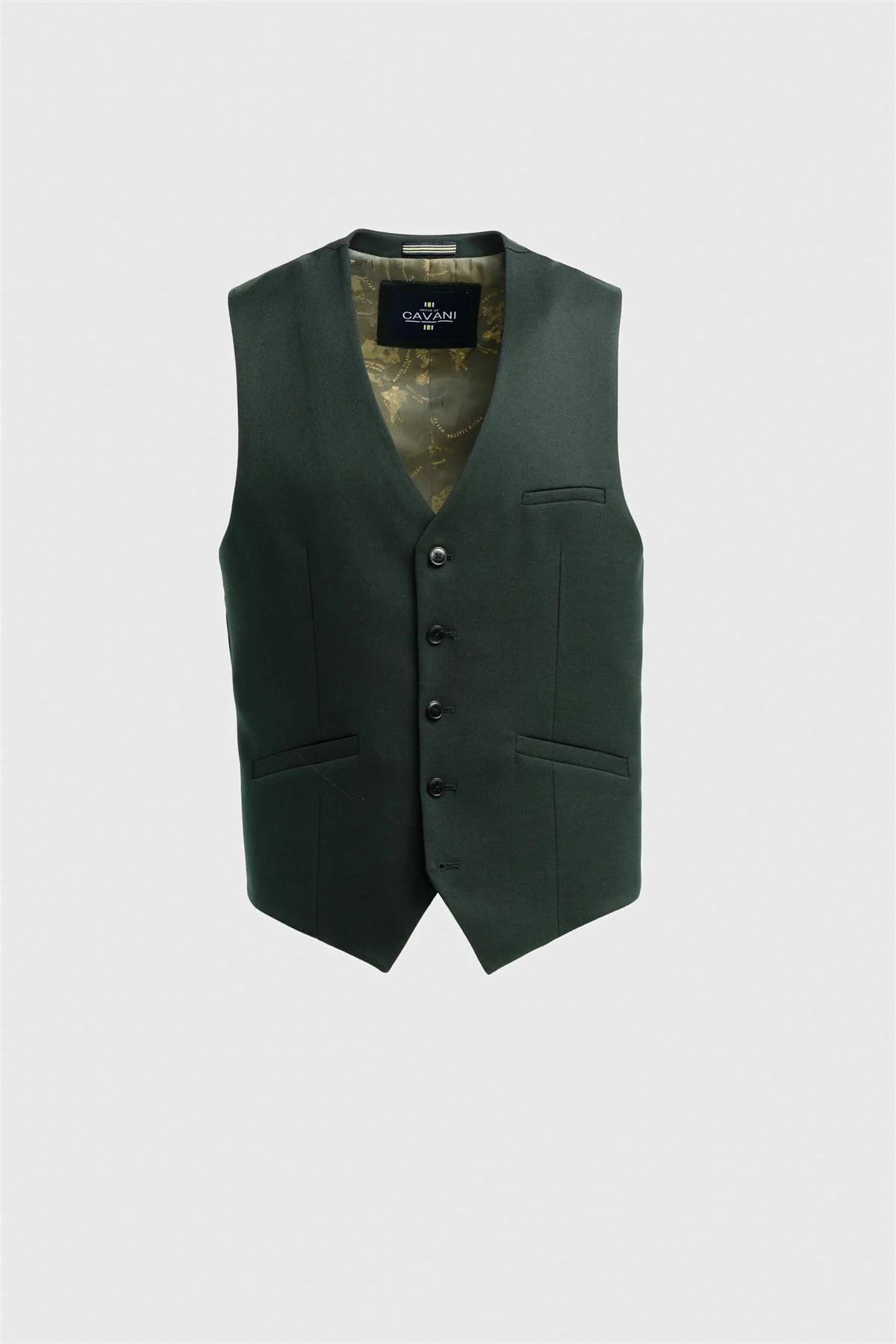Cavani – Malibu Forest Green Waistcoat