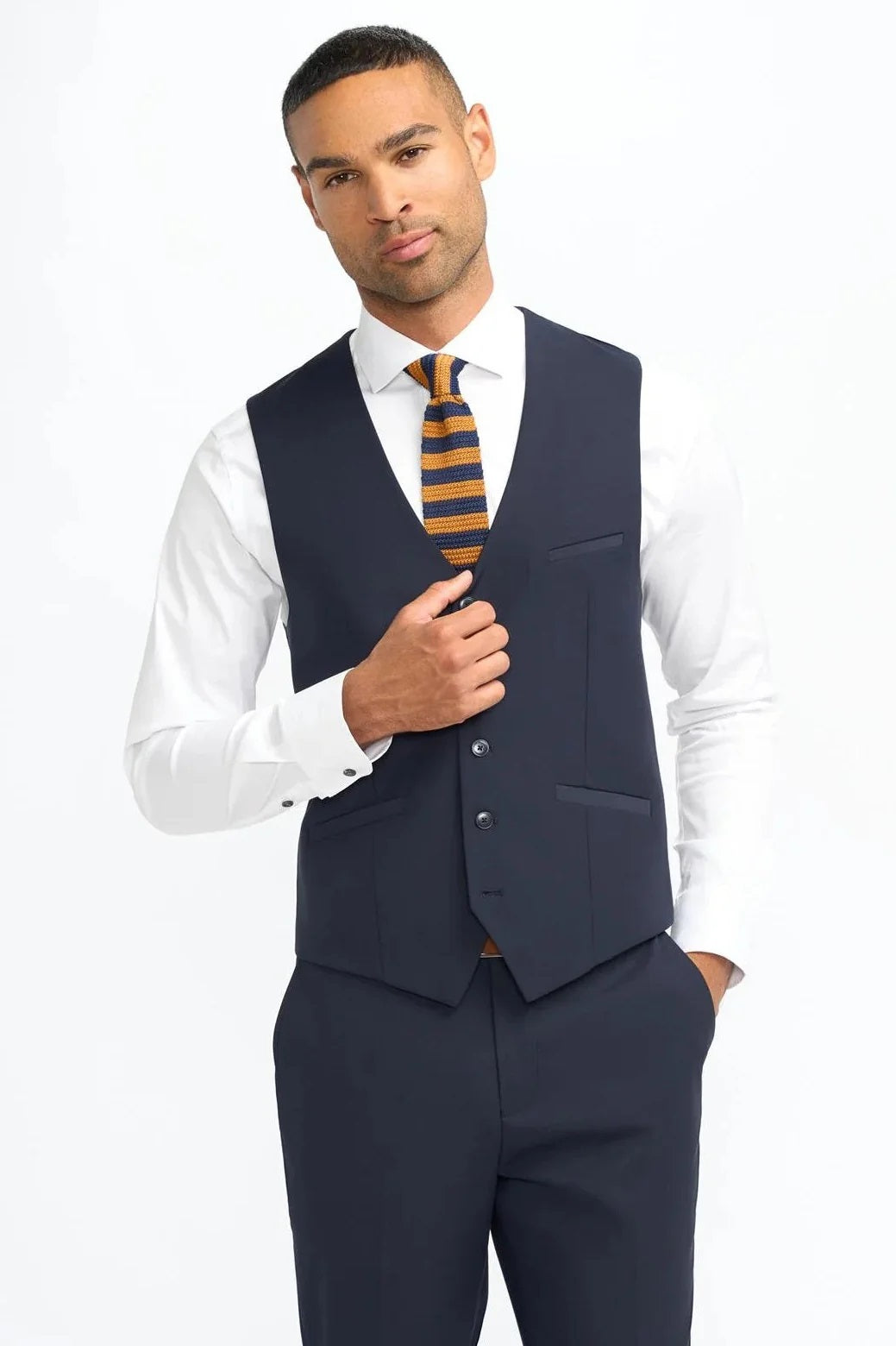 Tropez Mauve with Malibu Navy Waistcoat
