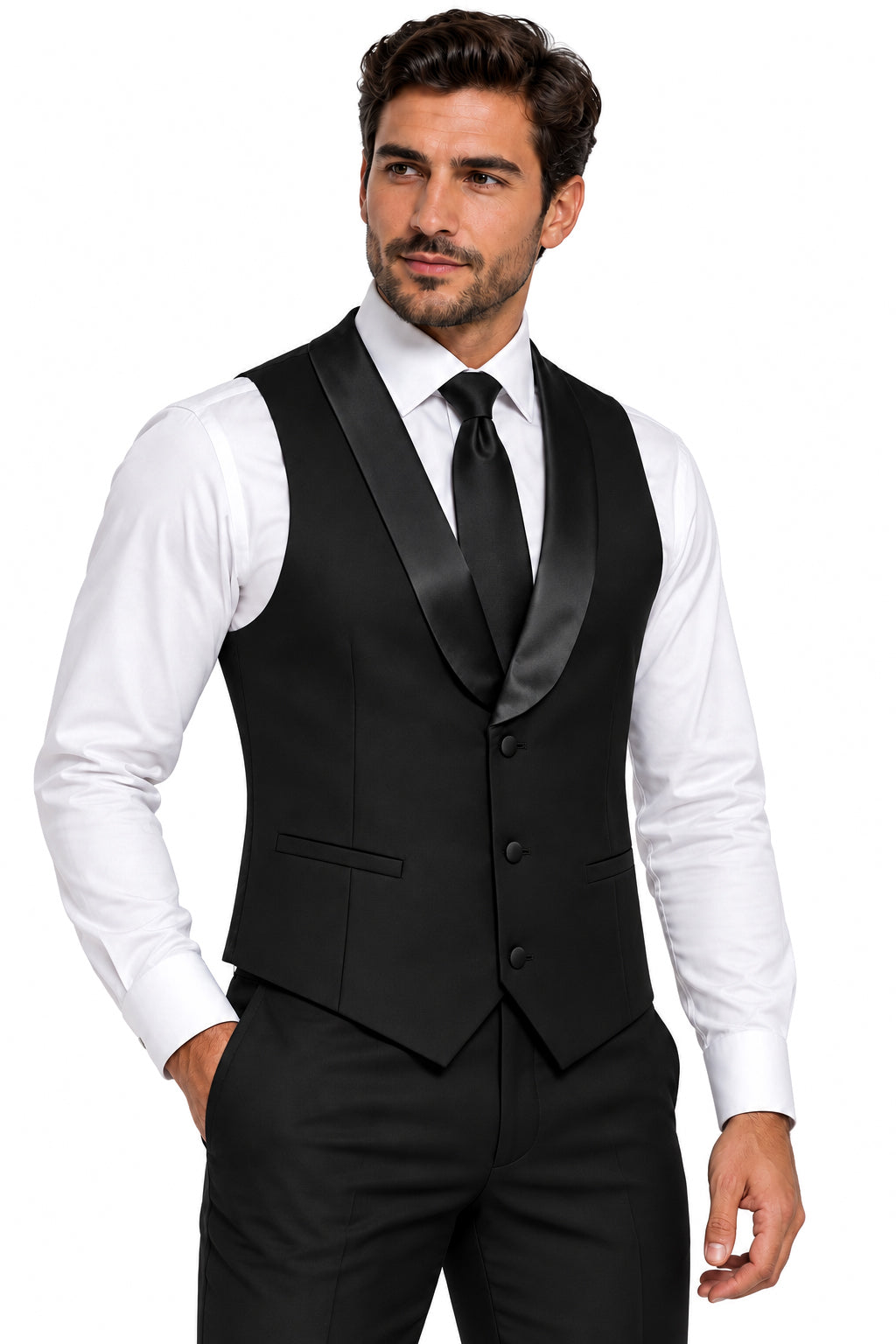 ALINO – BLACK TUXEDO DINNER WAISTCOAT