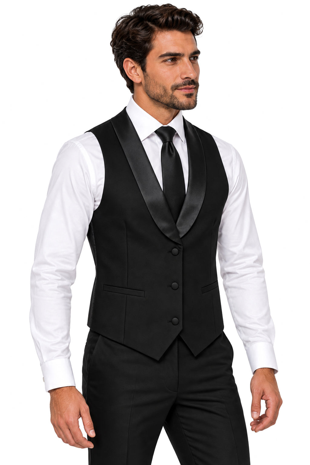 ALINO – BLACK TUXEDO DINNER WAISTCOAT