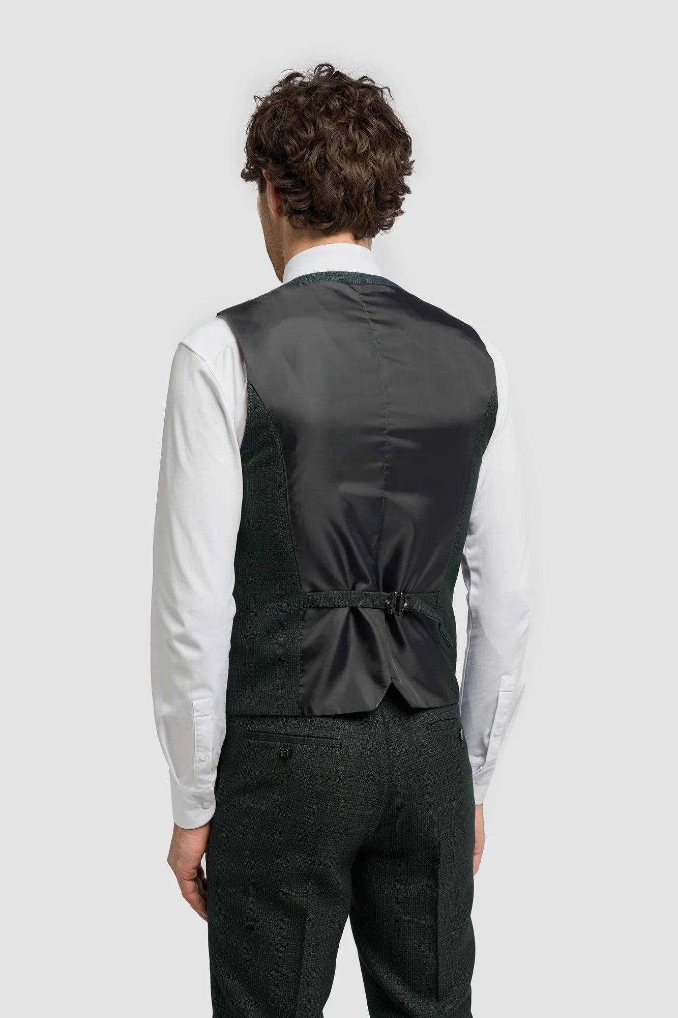 CARIDI SLIM FIT OLIVE WAISTCOAT