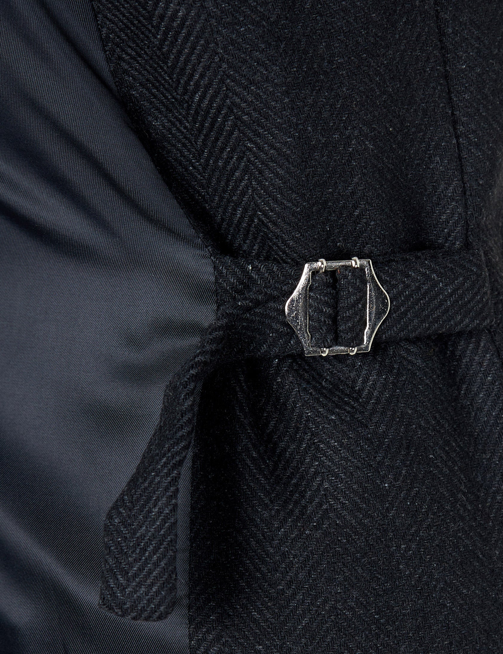 Tyler - Tweed Double Breasted Dark Grey waistcoat