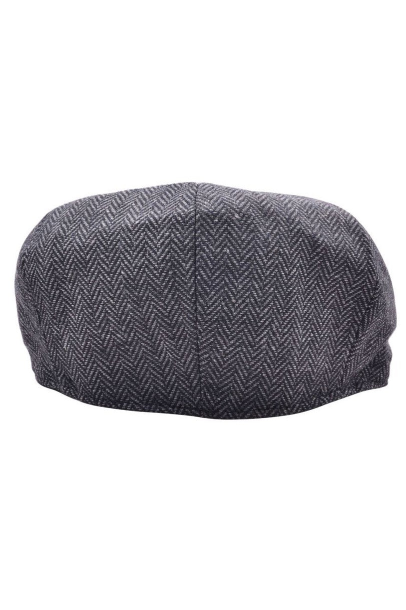 WOOL HERRINGBONE NEWSBOY FLAT CAP