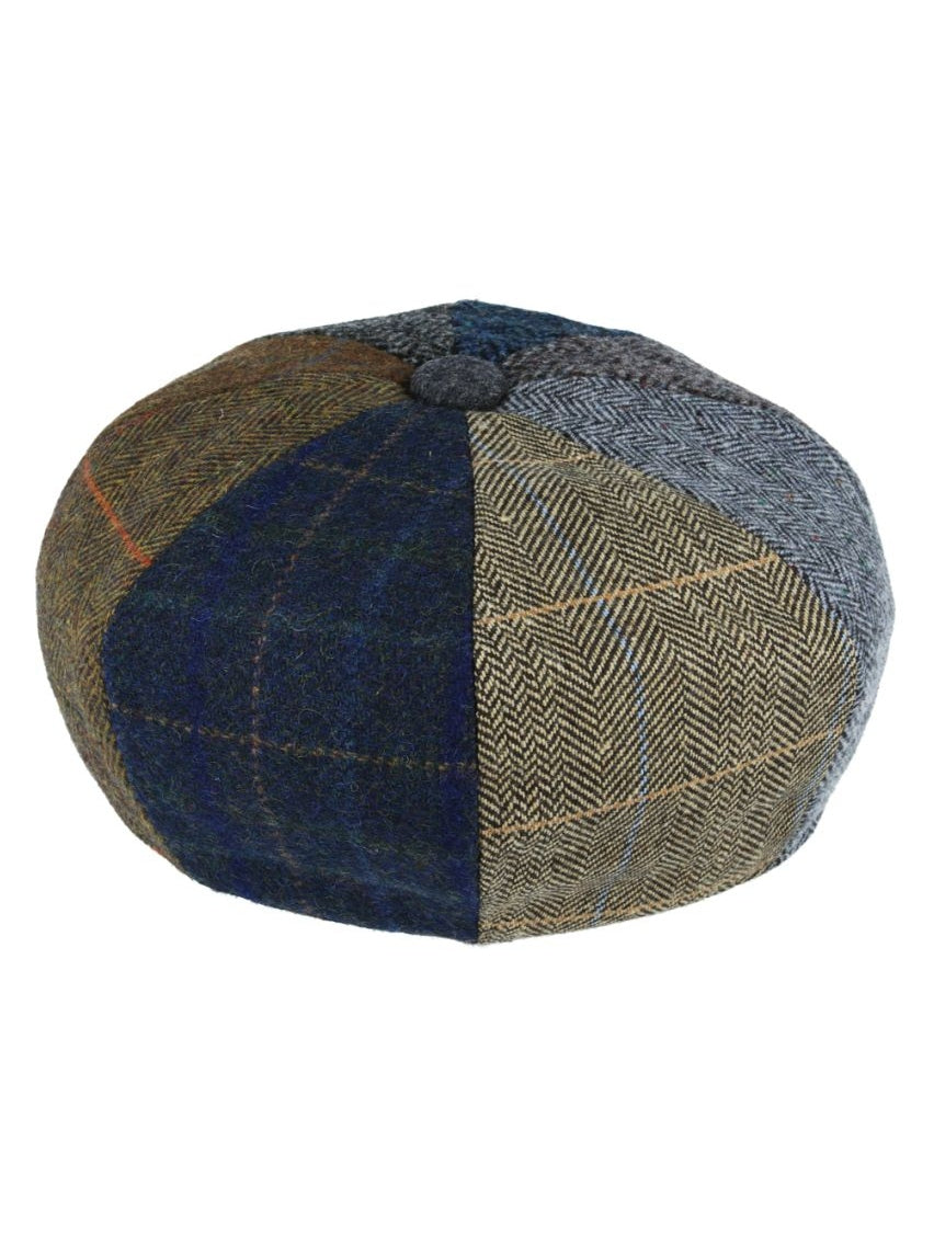 MULTI COLOUR TWEED WOOL BLEND NEWSBOY CAP