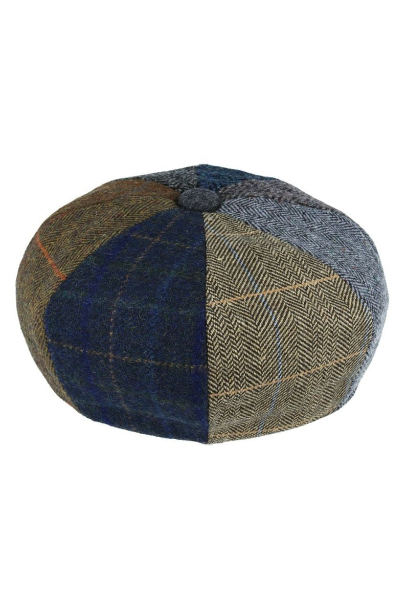 VOBOOM Men's Wool Blend Newsboy Cap - 8 Panel Tweed Flat Cap For Cool Weather