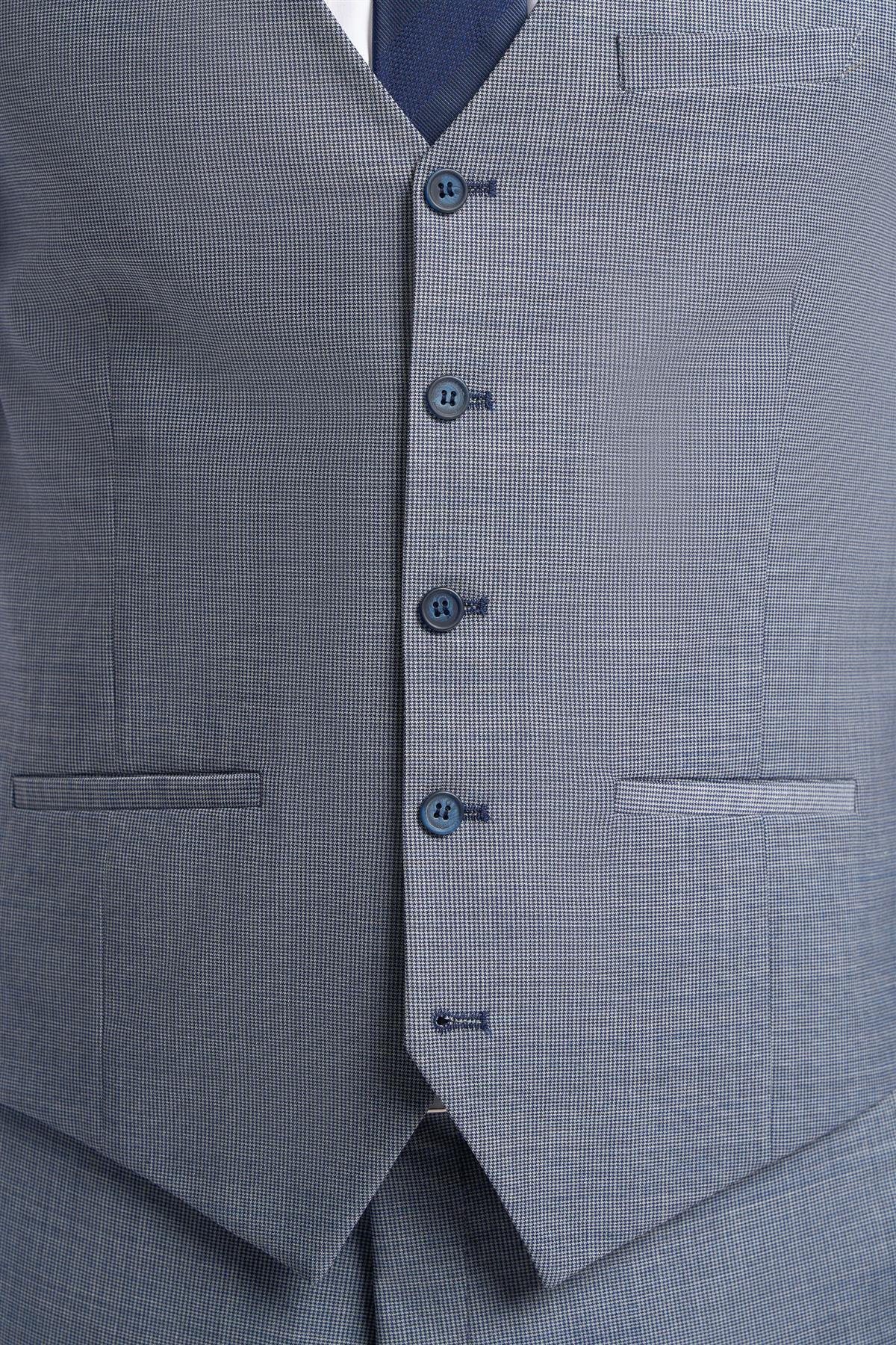 Cavani Bond Puppy Tooth Men’s Wool Blend 3 Piece Tailored Suit